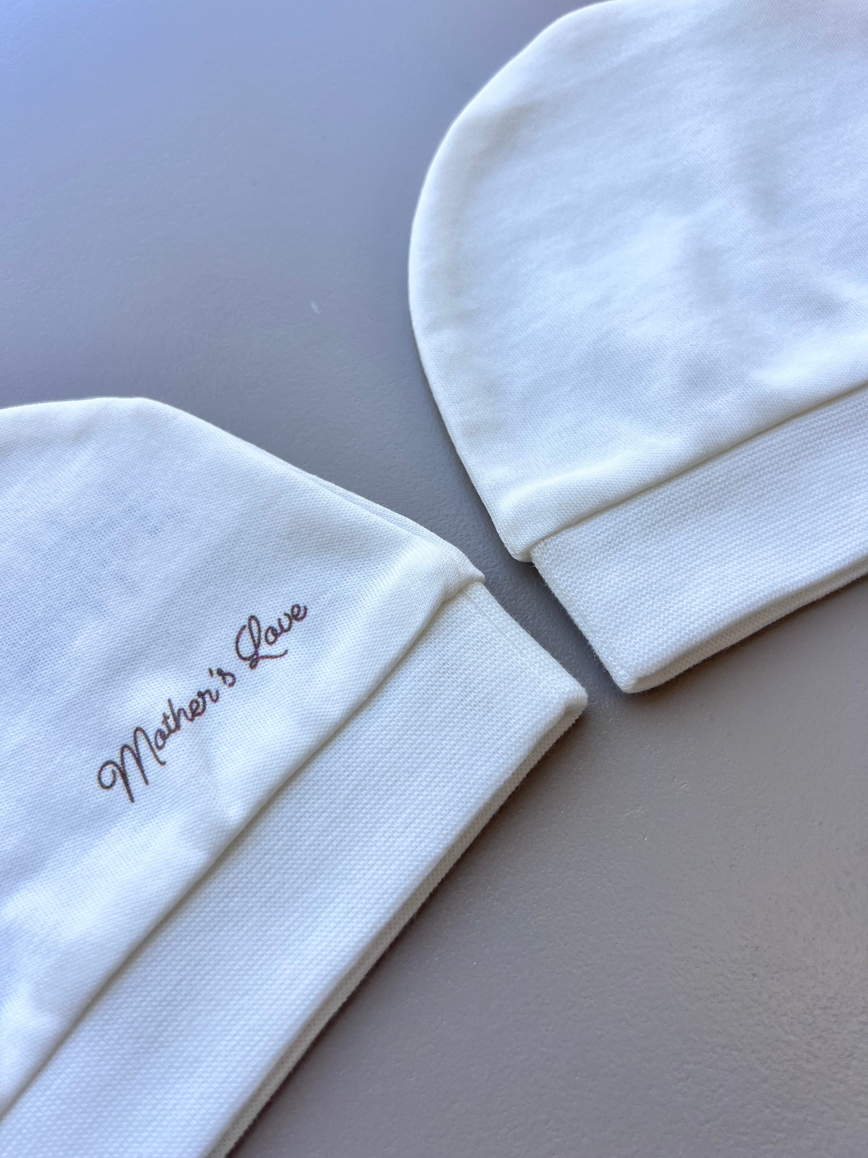 White Organic Cotton Hat For New Born
