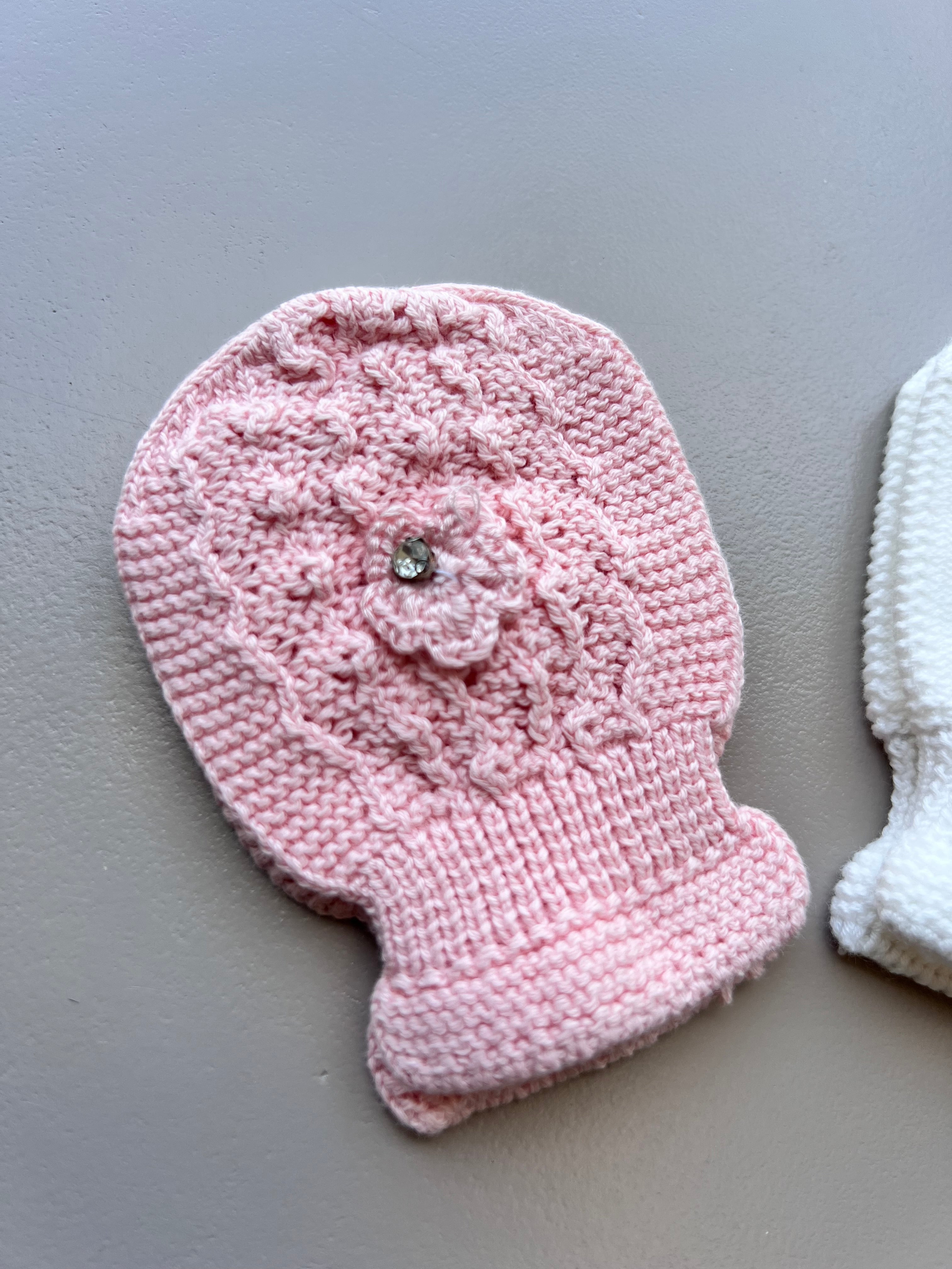 Salmon & off-White Mitten Pack of 2 Pairs