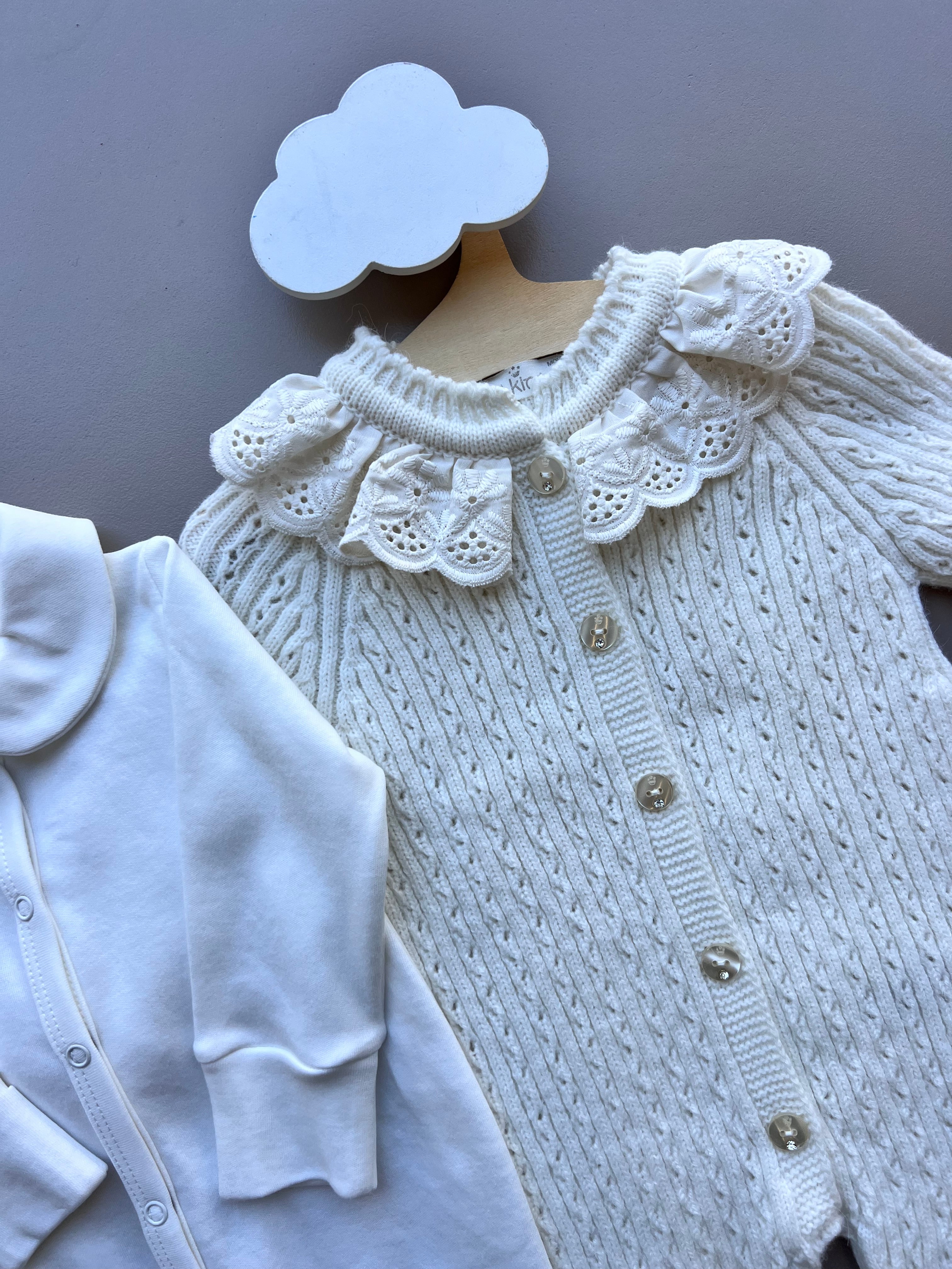 Merino Wool Ruffles Hospital Set 5 Pcs