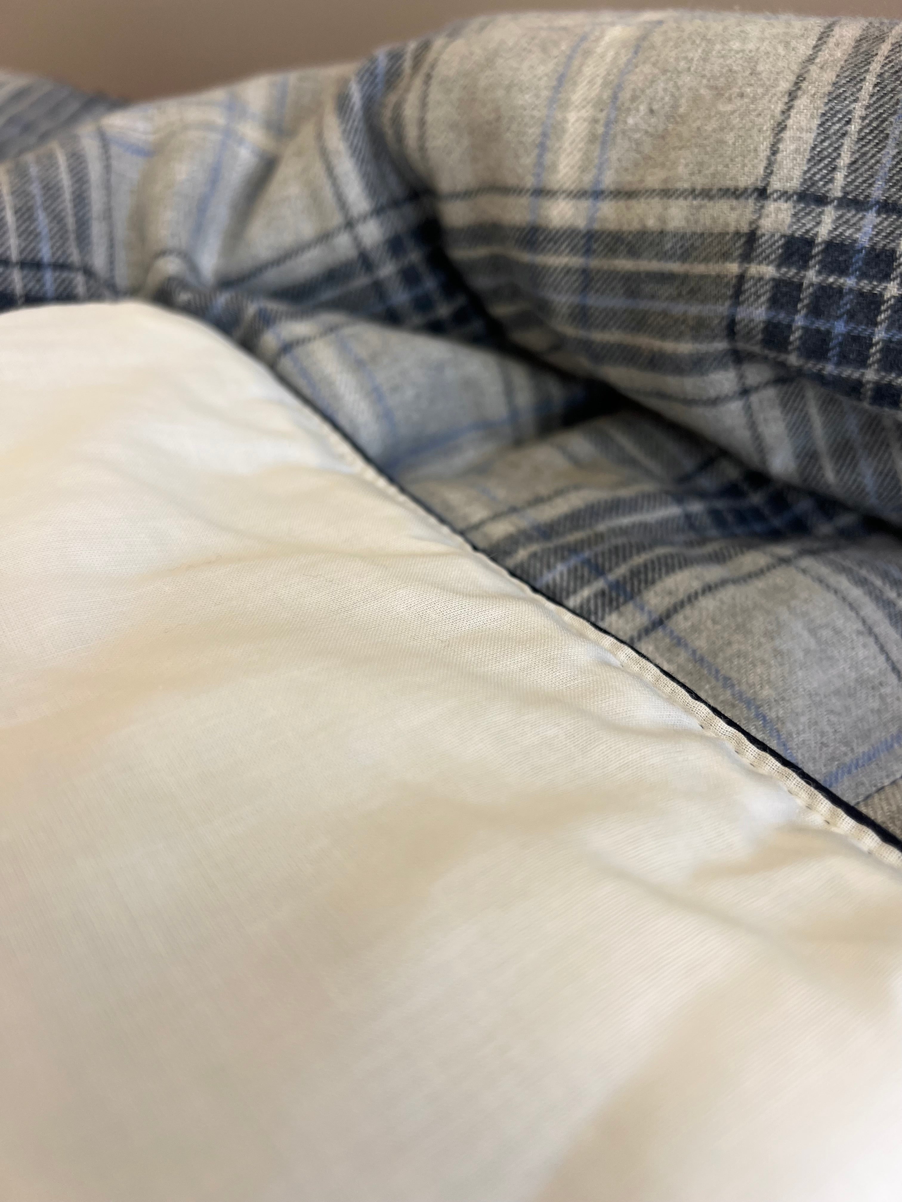 Grey And Blue Cotton Quilt