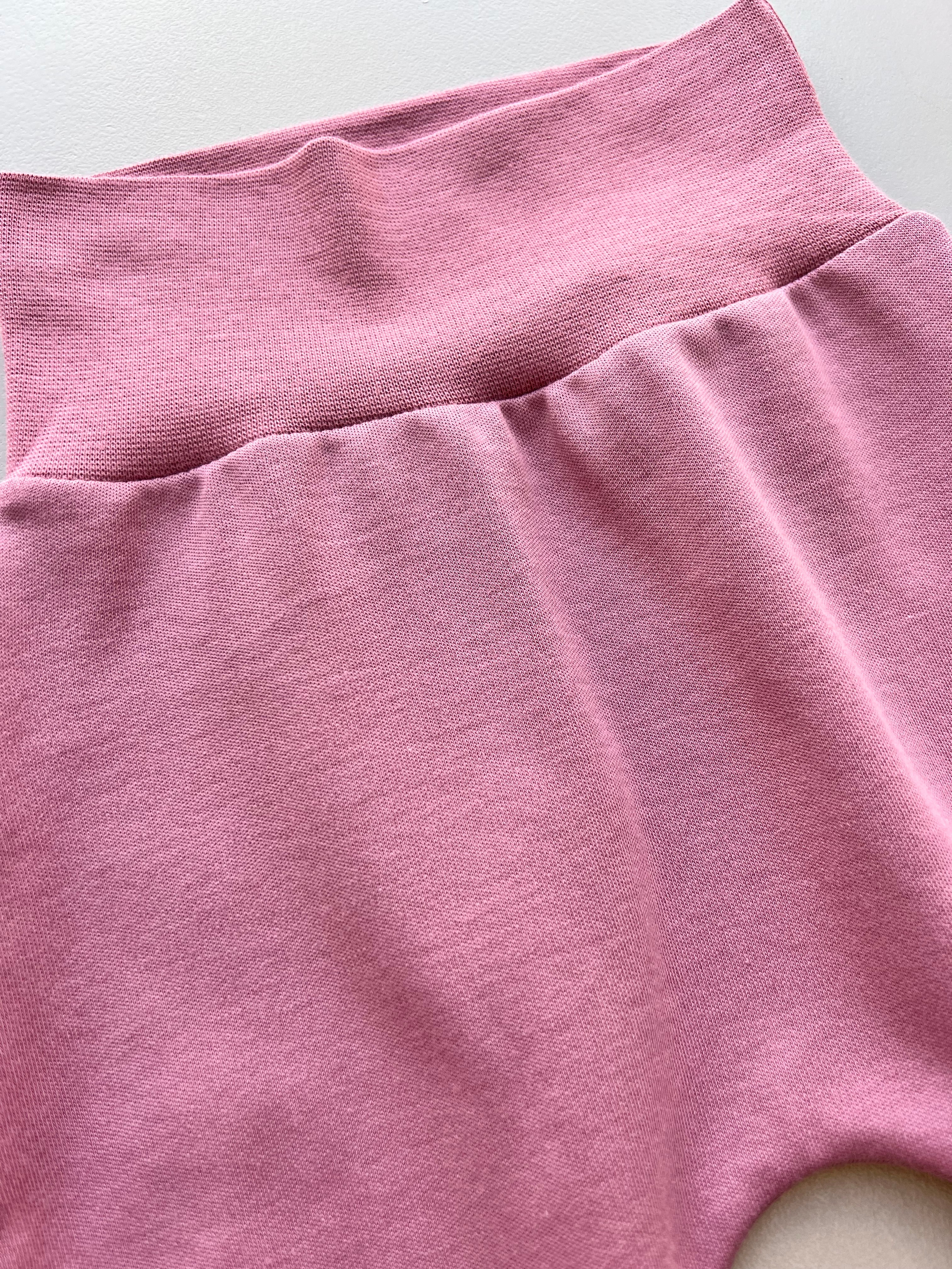 Pink & Purple GOTS™ Certified Organic Cotton Bunny Footed Pants 3 Pcs Set