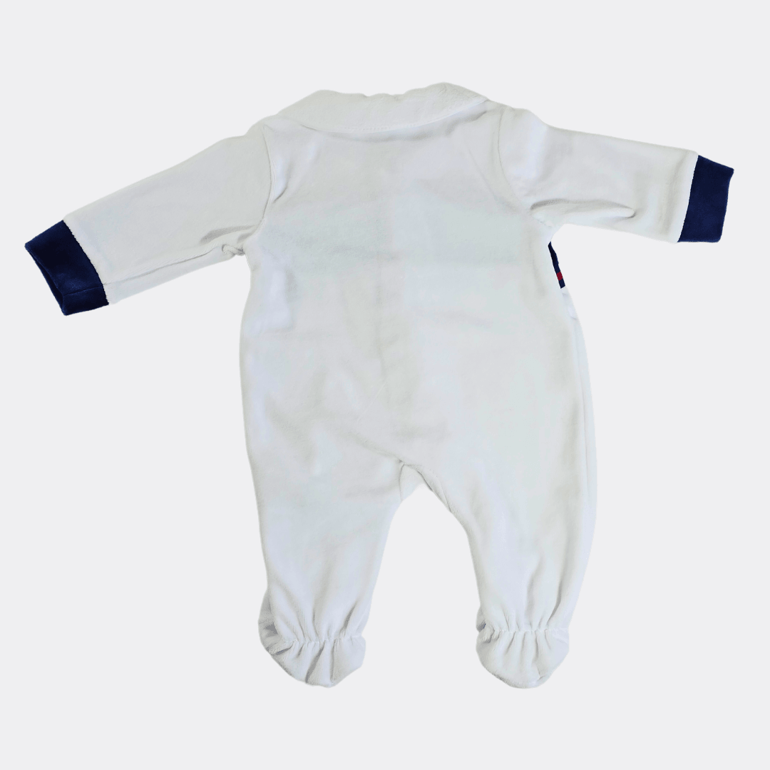 White/Navy Blue Overall - La Farandole Paris