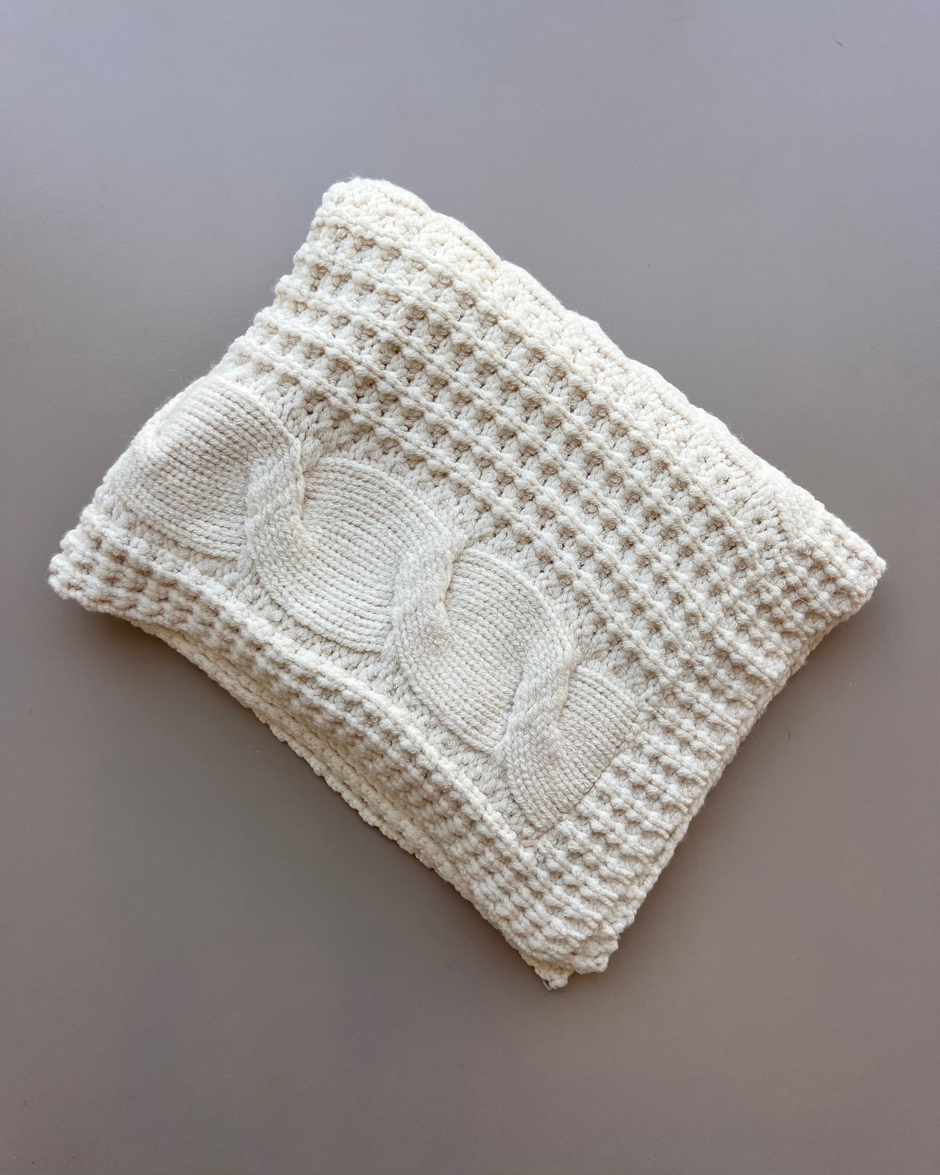 Off-White Thick Wool Fur Inside Blanket