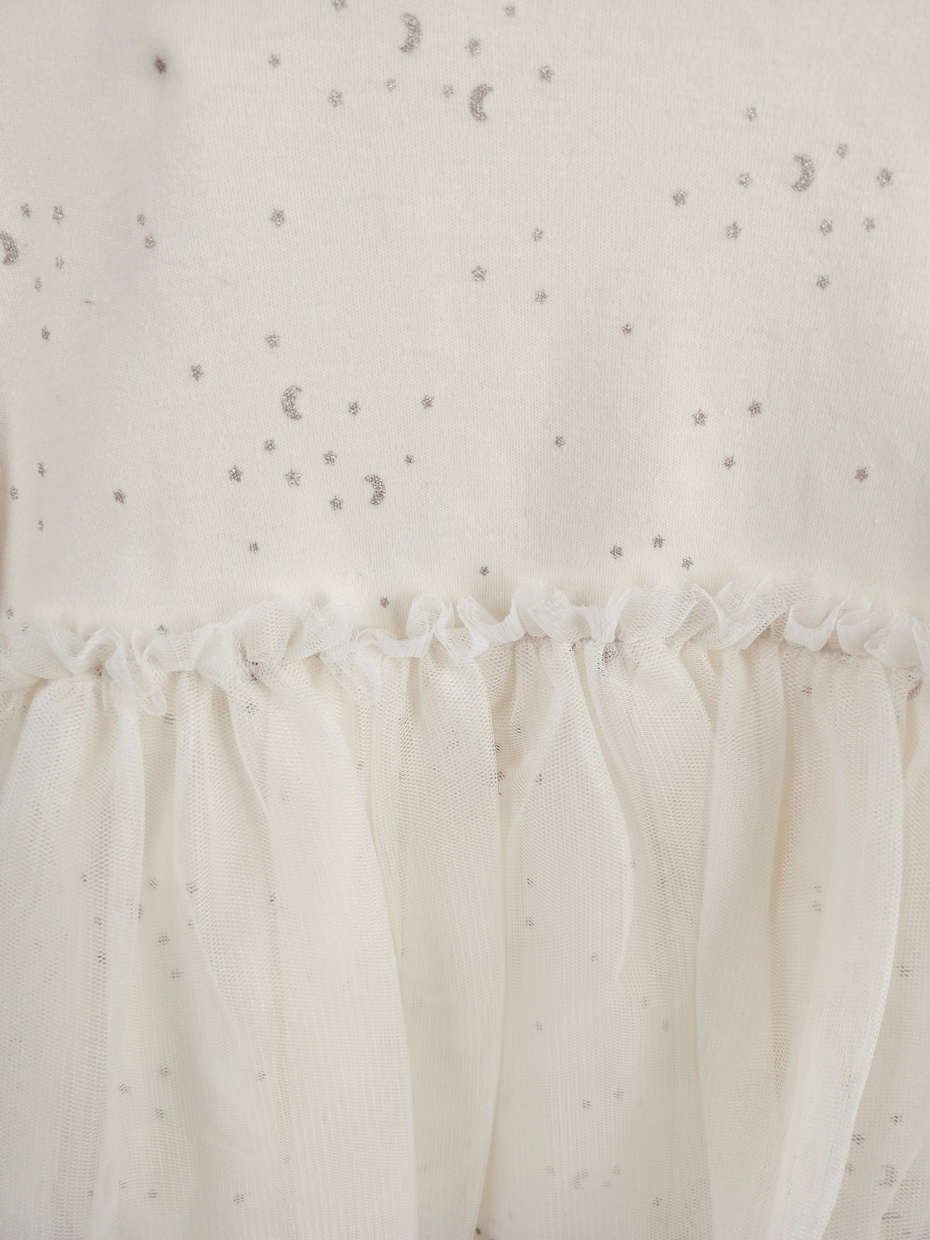 Off-White Tulle Romper Dress