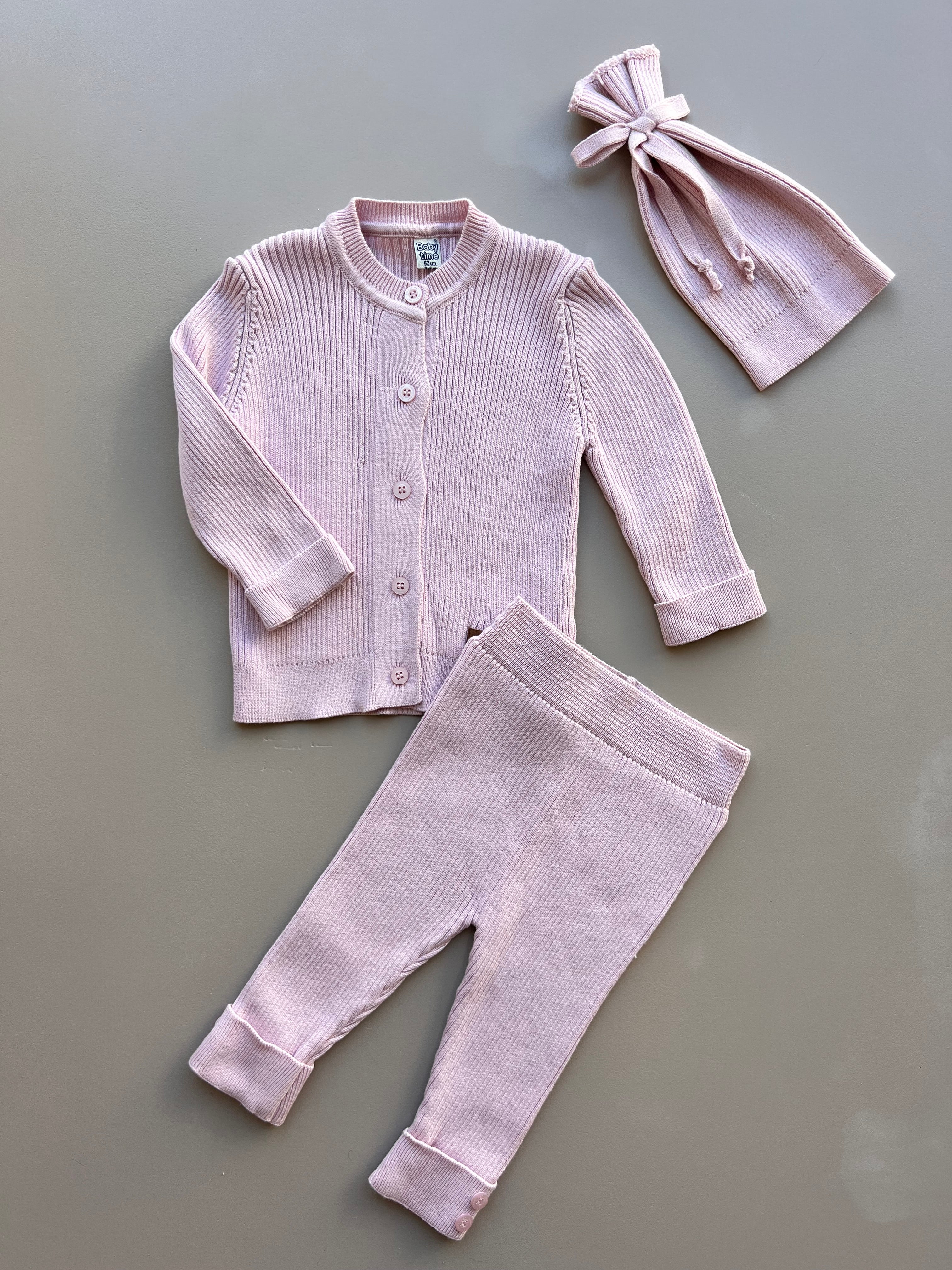 100% Cotton 3 Pcs Set With Buttons
