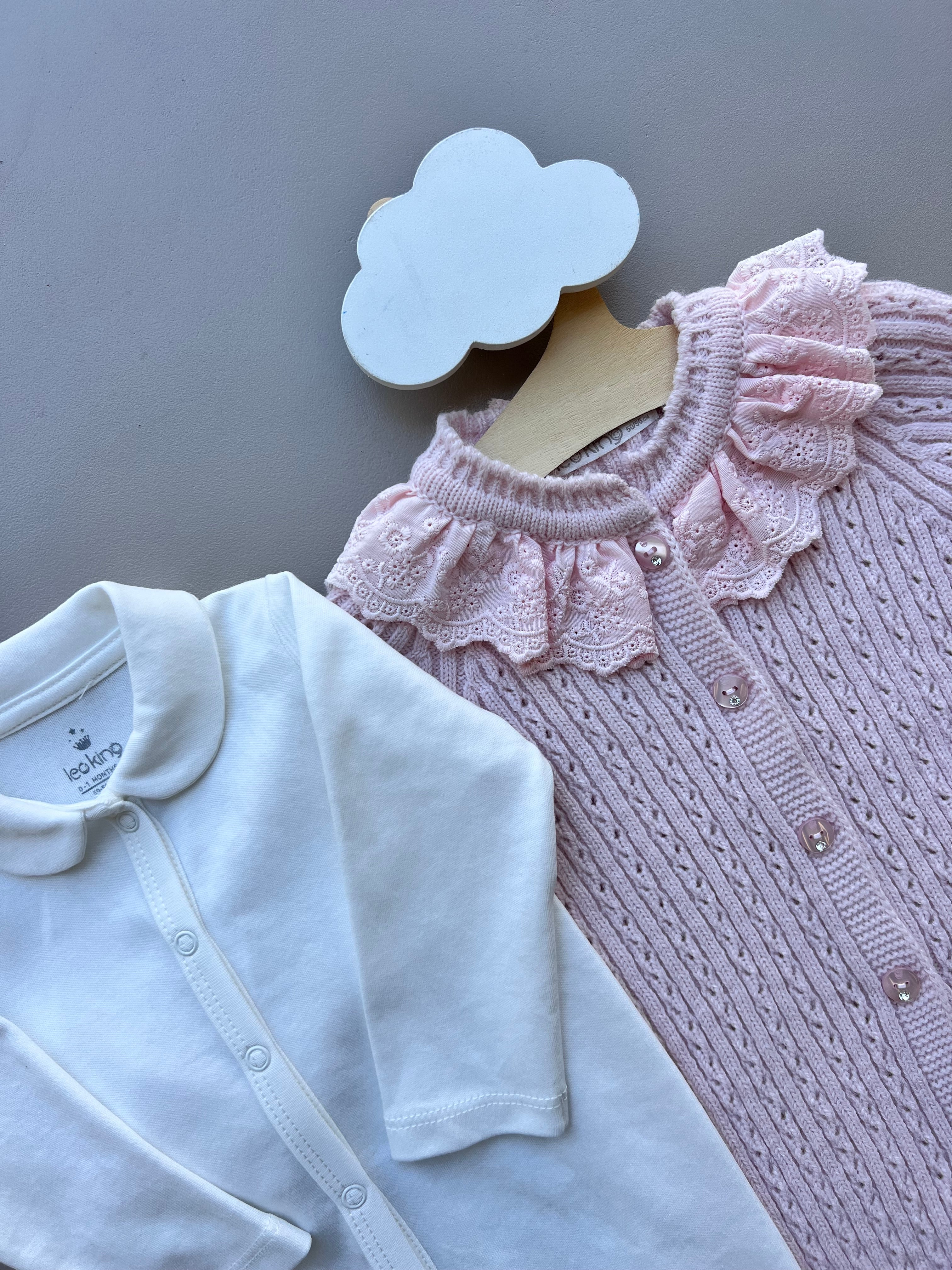 Merino Wool Ruffles Hospital Set 5 Pcs