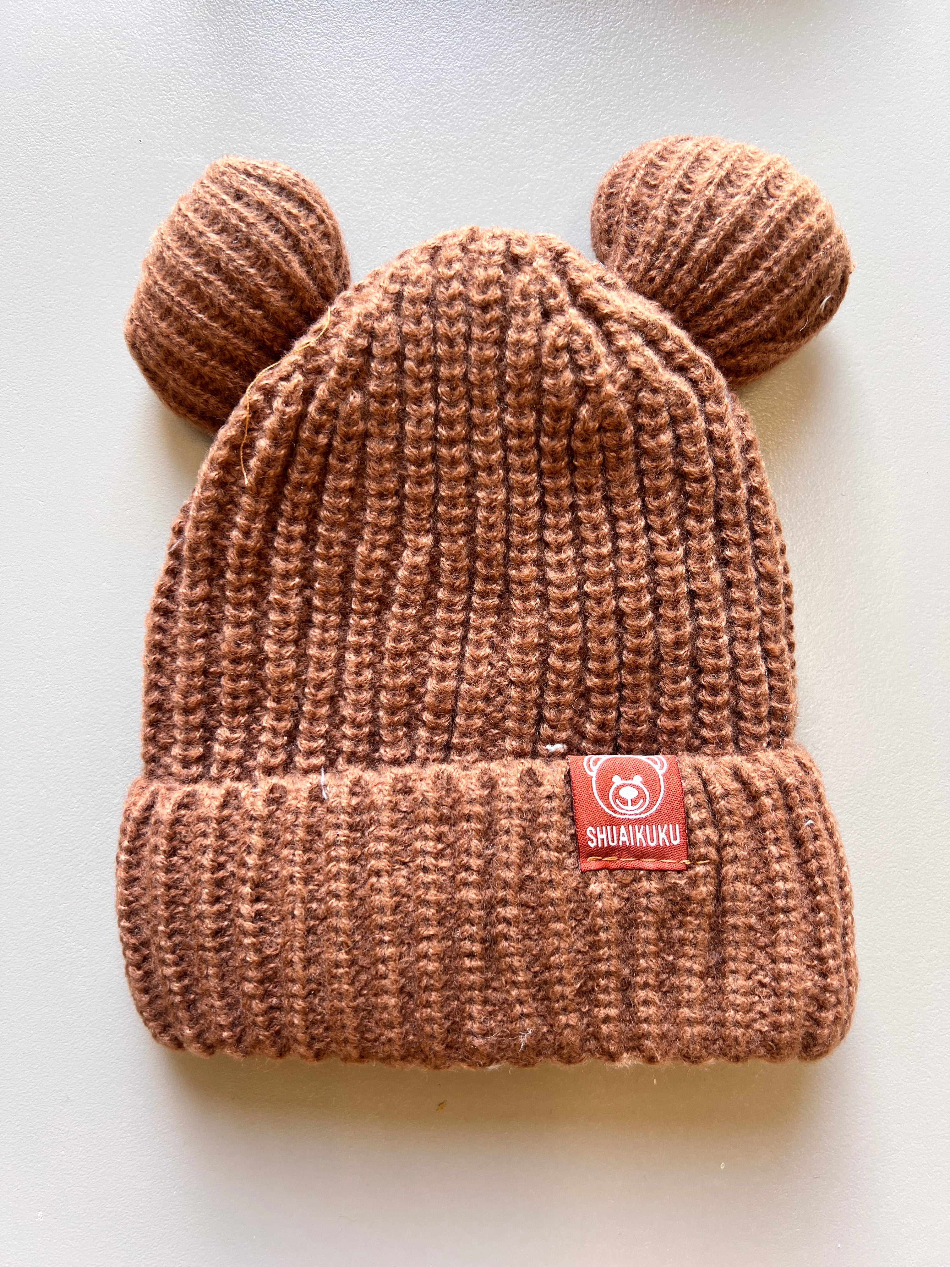 Thick Wool Fleece Bear Bonnet