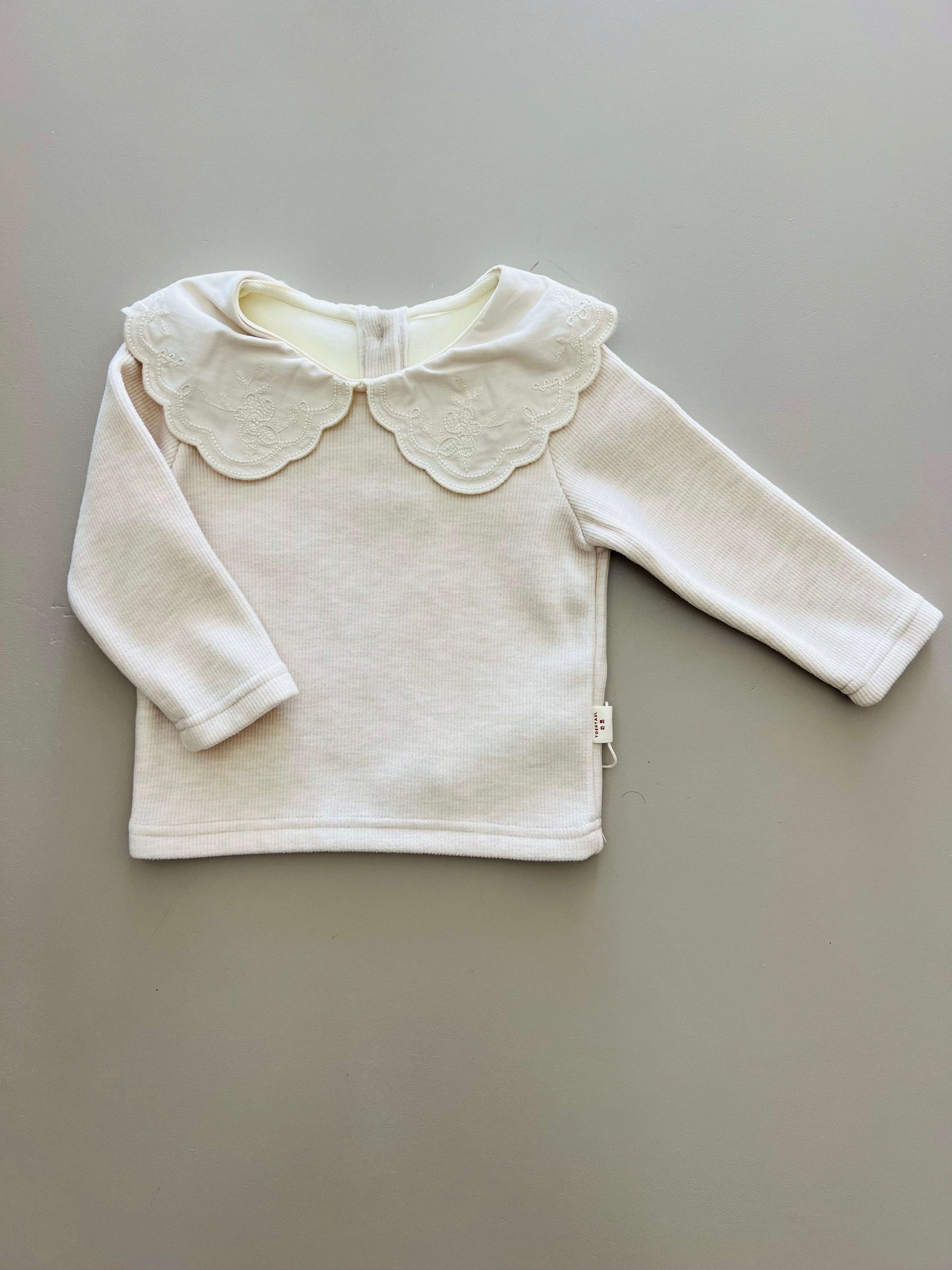 Beige Collar Sweater