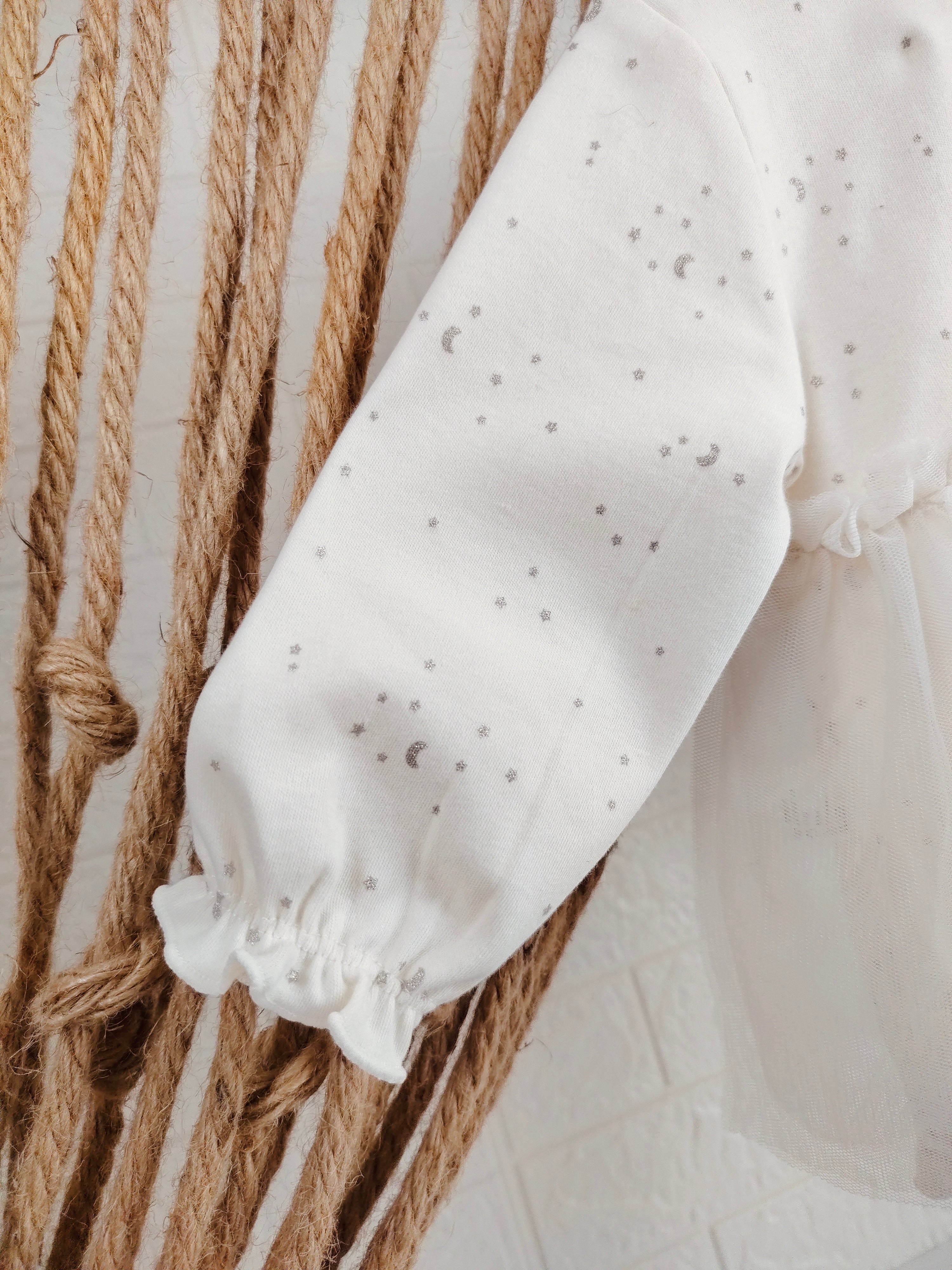 Off-White Tulle Romper Dress