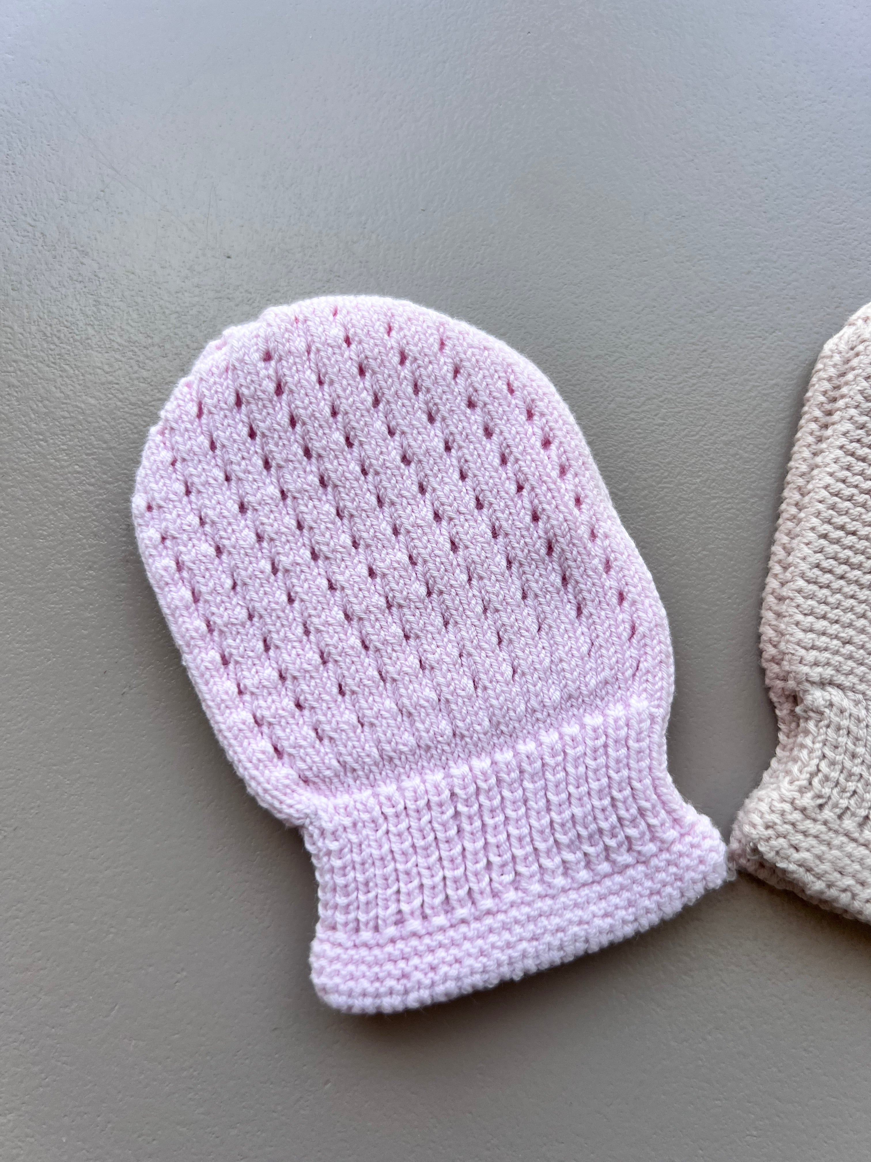 Pink & Brown Mitten Pack of 2 Pairs