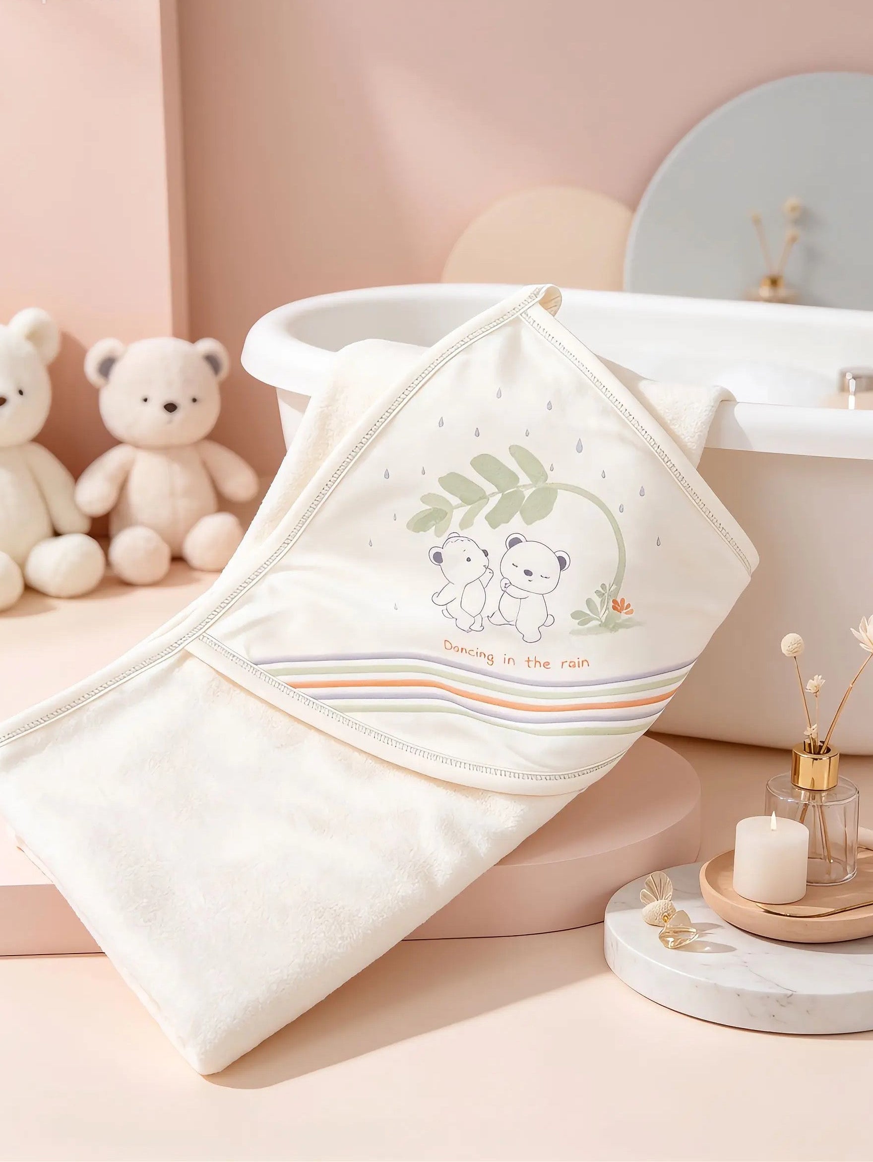 Beige Thick GOTS™ Certified Organic Cotton Bath Towel