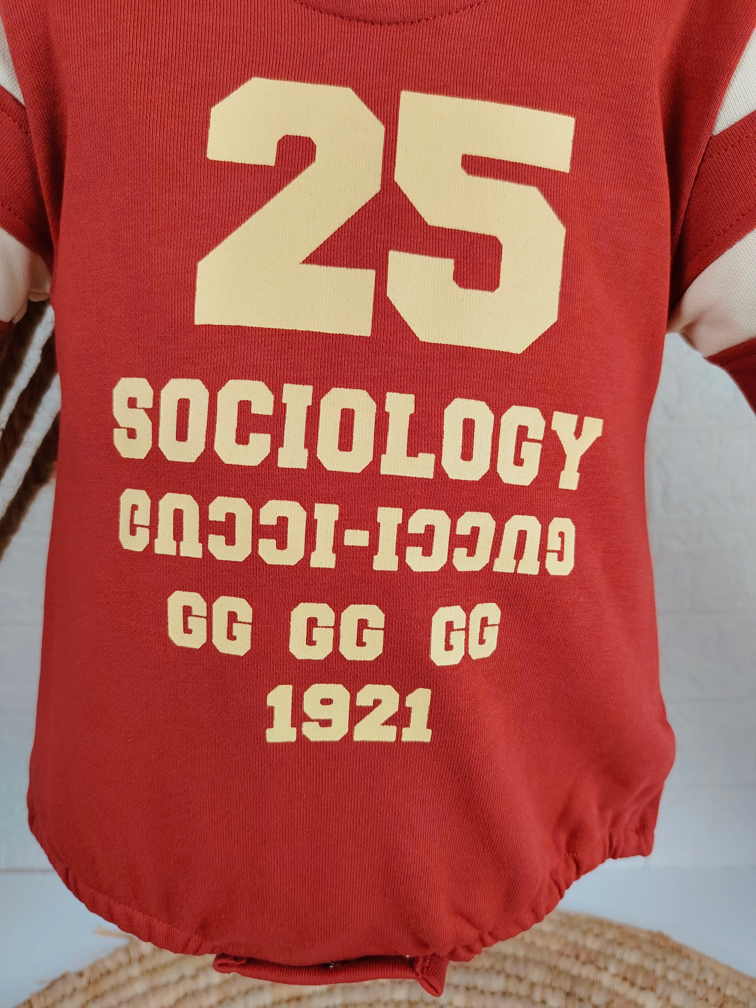 Red Oversize Sport Romper