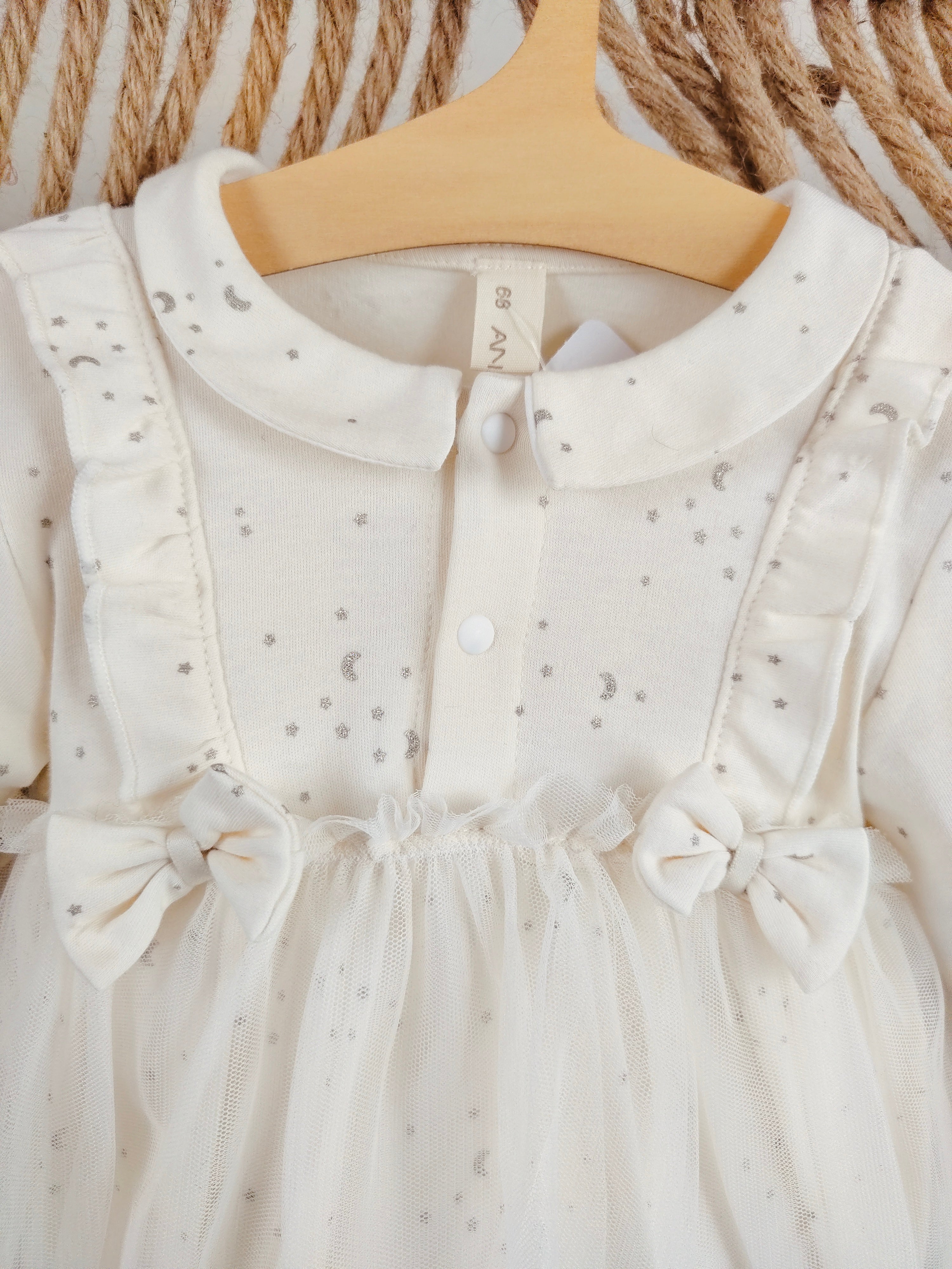 Off-White Tulle Romper Dress