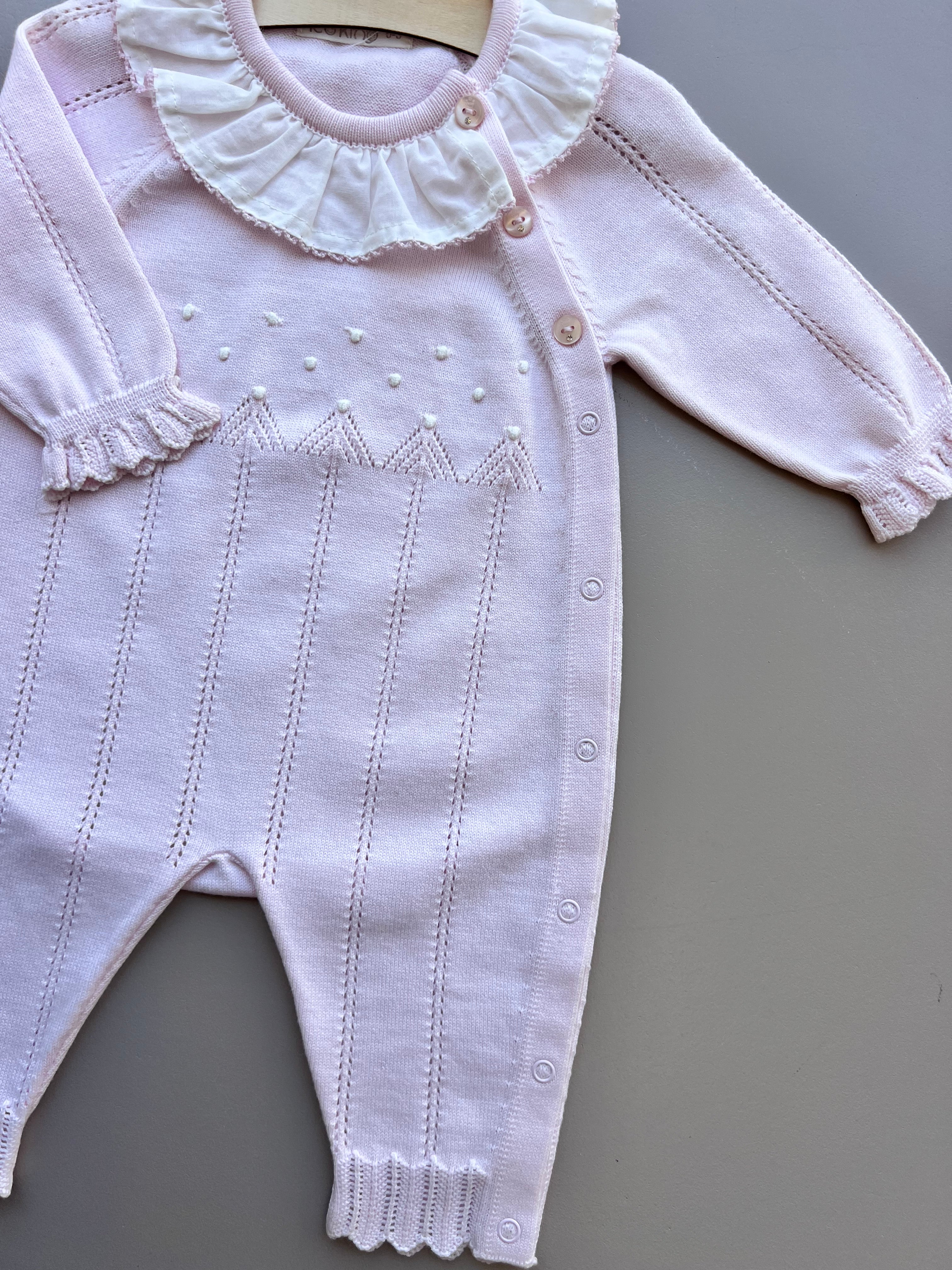 Organic Cotton Dotted Ruffles Overall