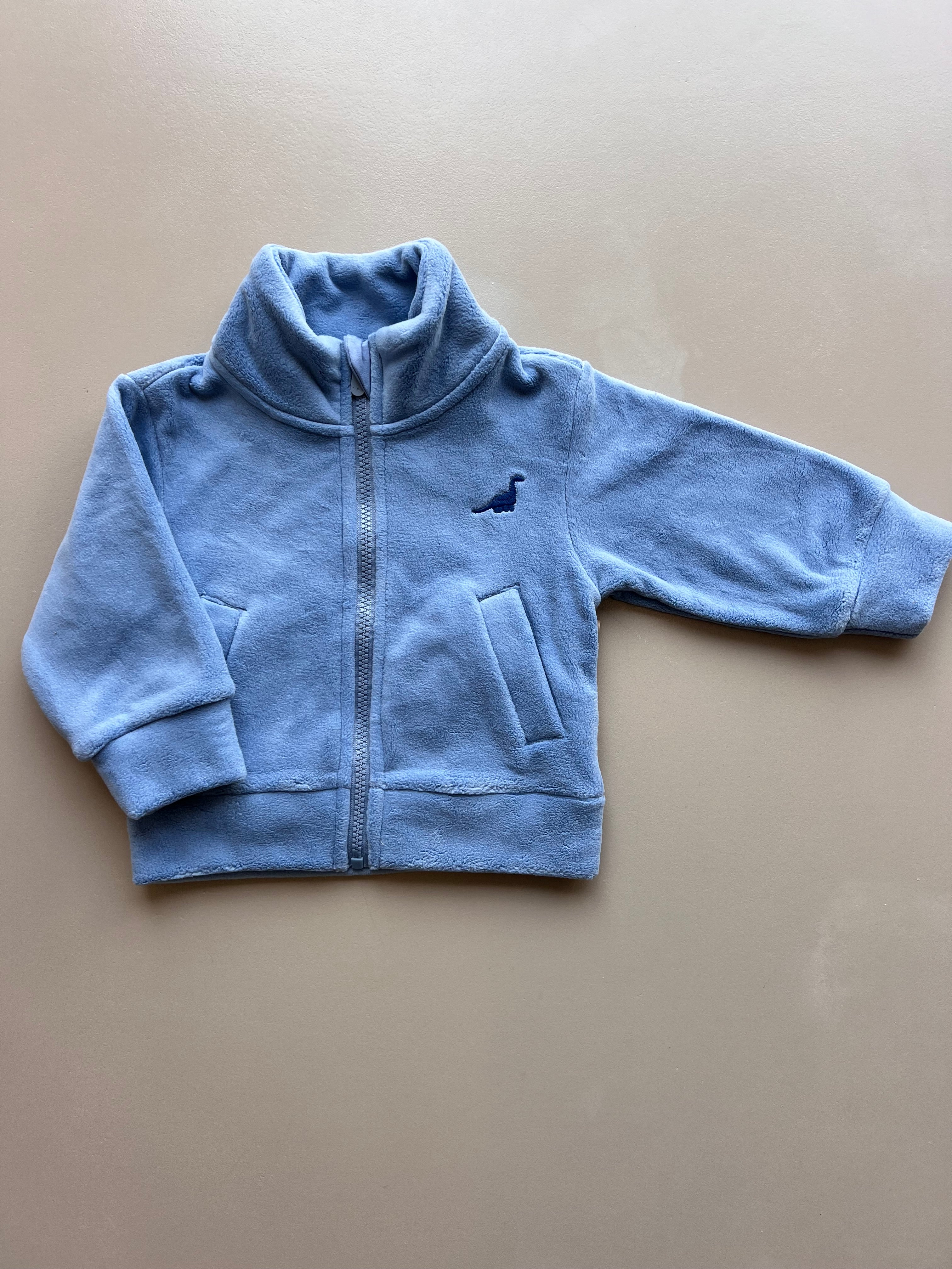 Blue Dinosaur Fur Jacket