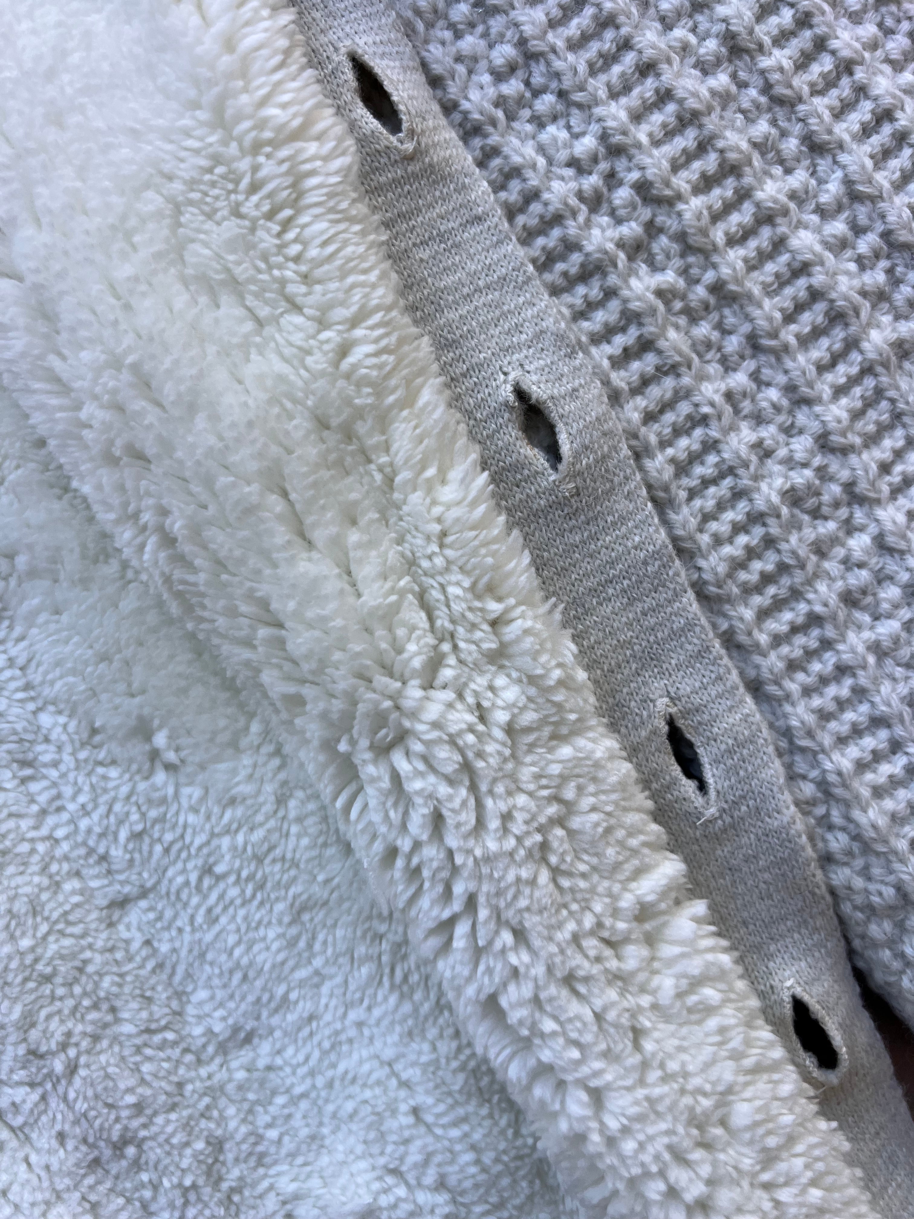 Light Grey Wool Button Hospital Set 6 Pcs