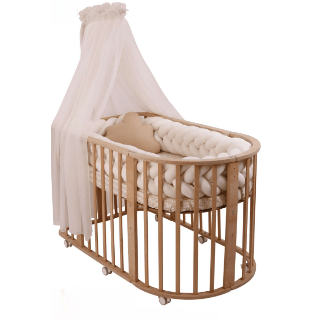 3 in 1 Oval Wooden Bed - La Farandole Paris