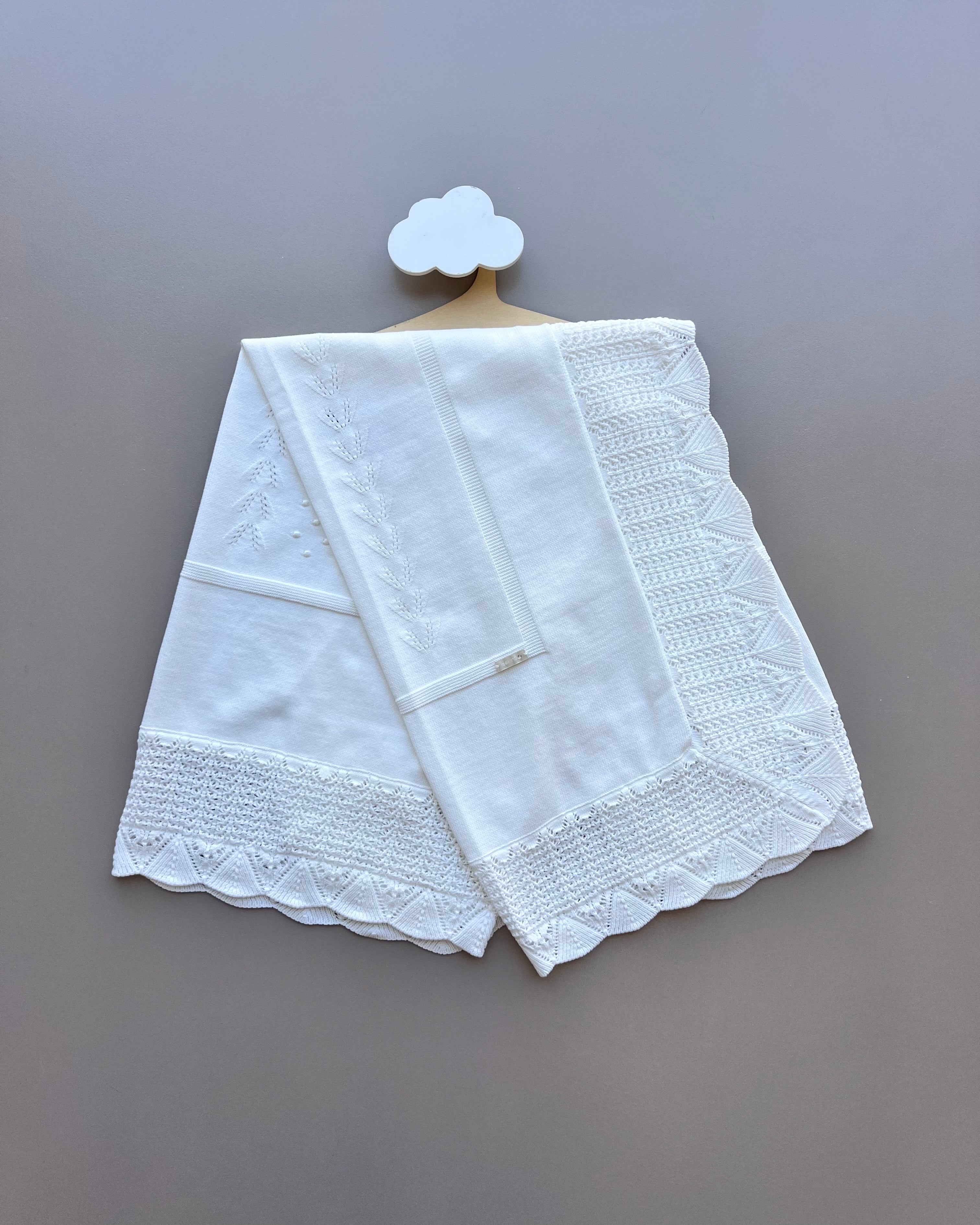Off-White Organic Cotton Blanket