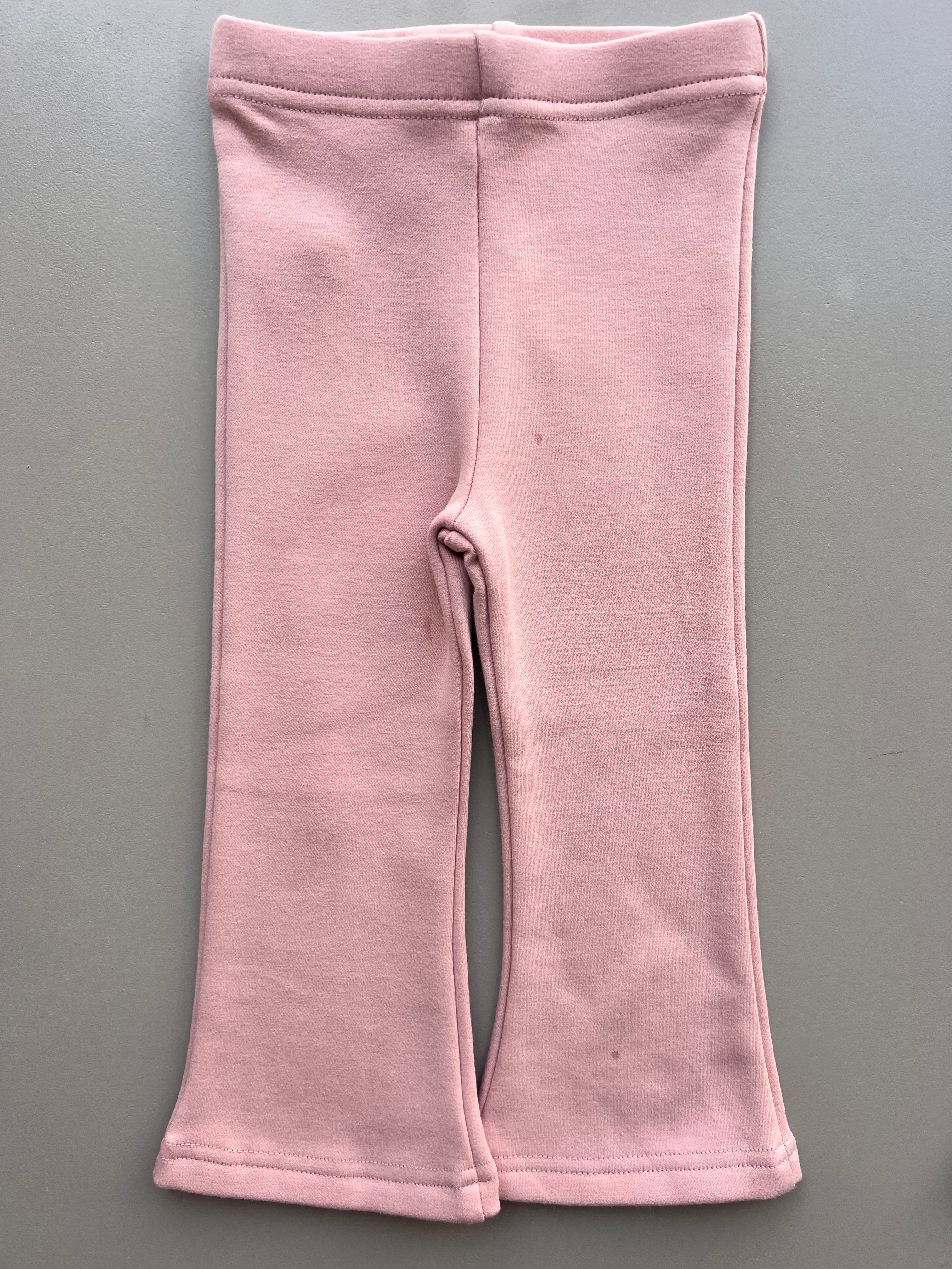 Flared Knit Trousers Fur Inside