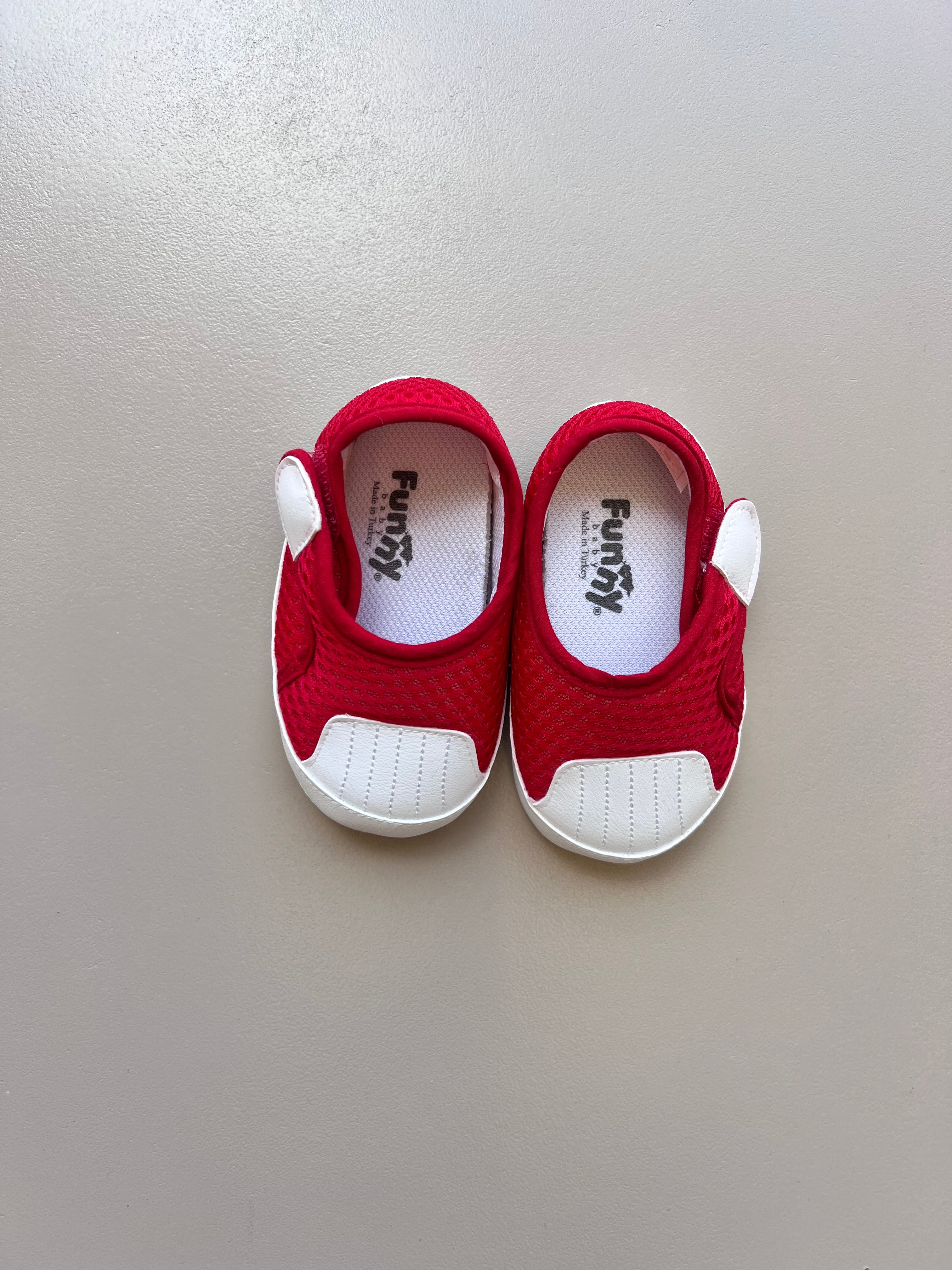 Red And White Baby Breathable Shoes