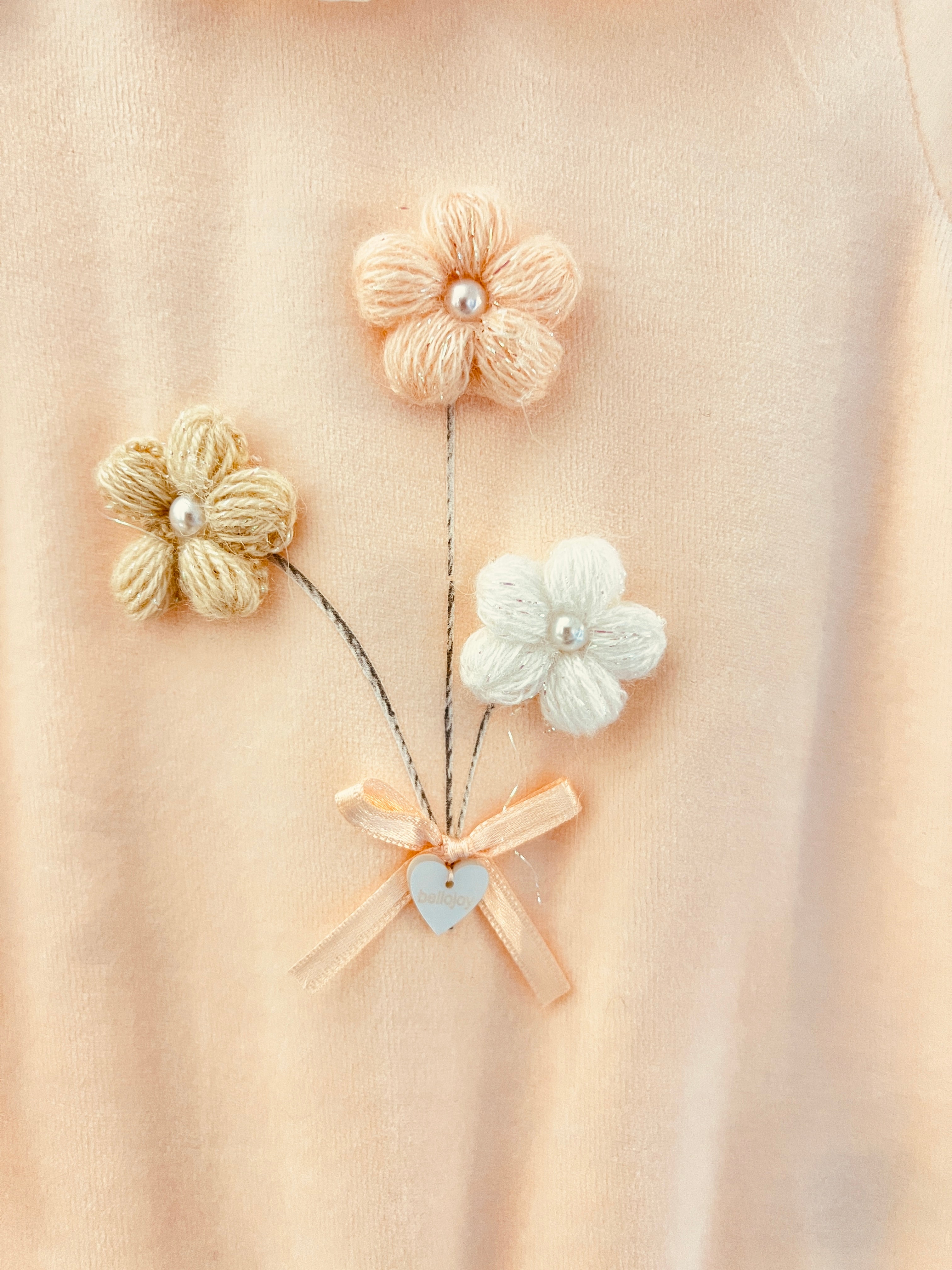 Flower Velvet Footed Overall