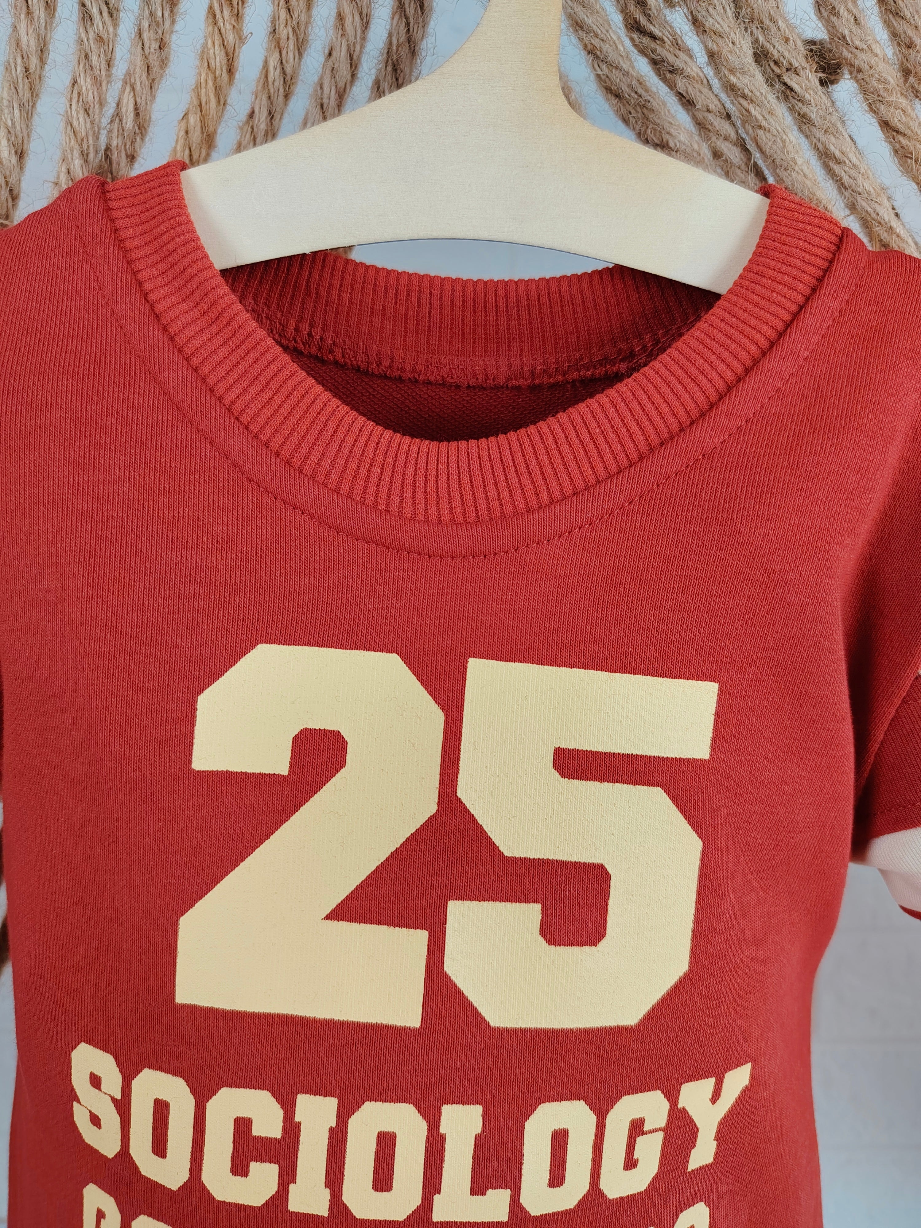 Red Oversize Sport Romper