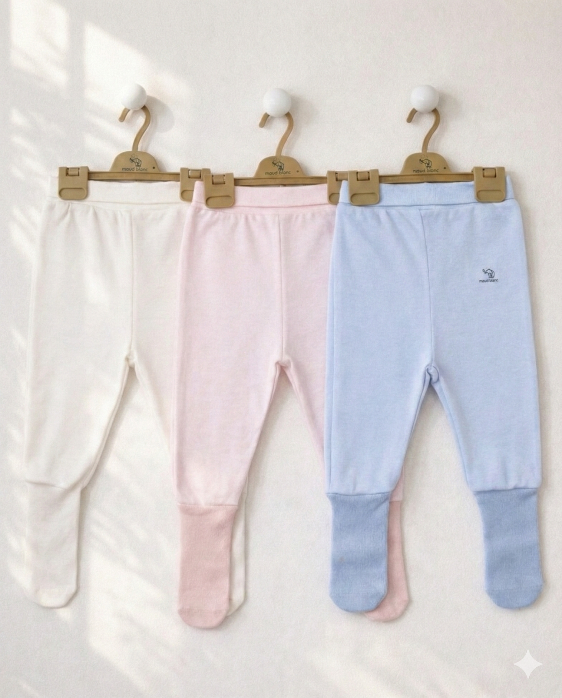 Nœud Blanc™ Organic Cotton High Waist Footed Pants