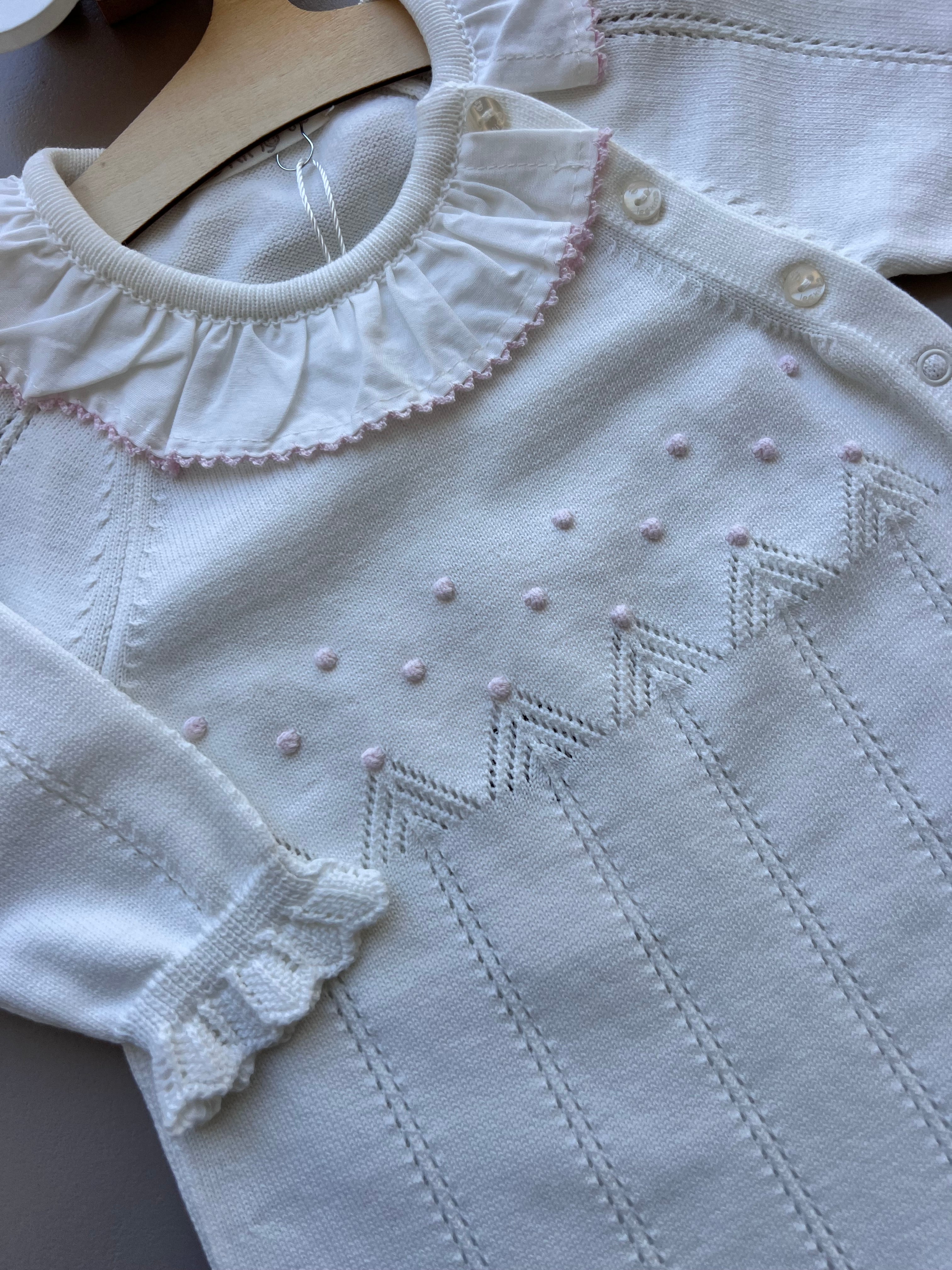 Organic Cotton Dotted Ruffles Overall