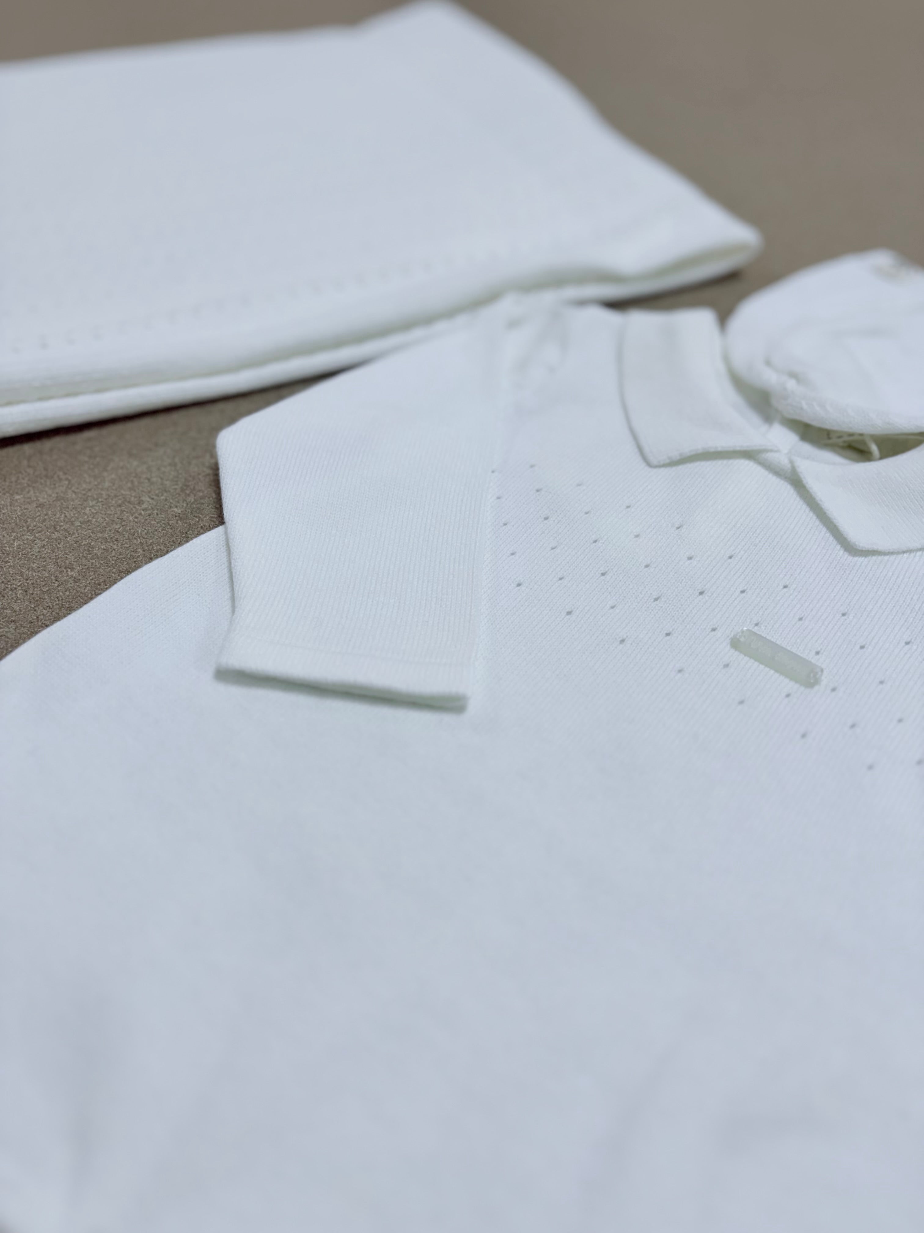 EAC Organic cotton Off-White Polo Hospital Set 5 Pcs