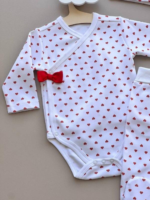 Hearts GOTS™ Certified Organic Cotton 3 Pcs Set - La Farandole Paris