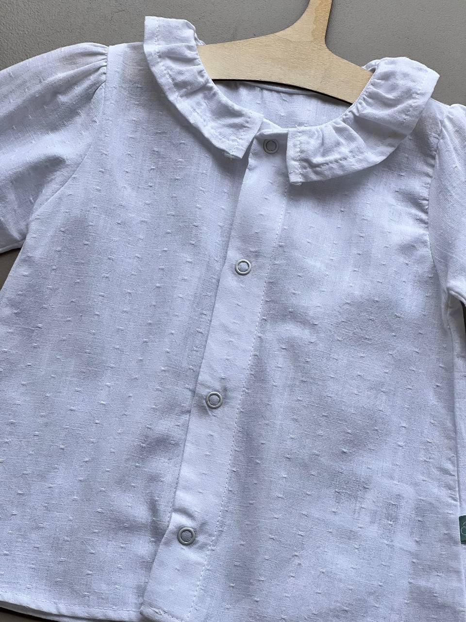 White Organic Cotton chemise - La Farandole Paris