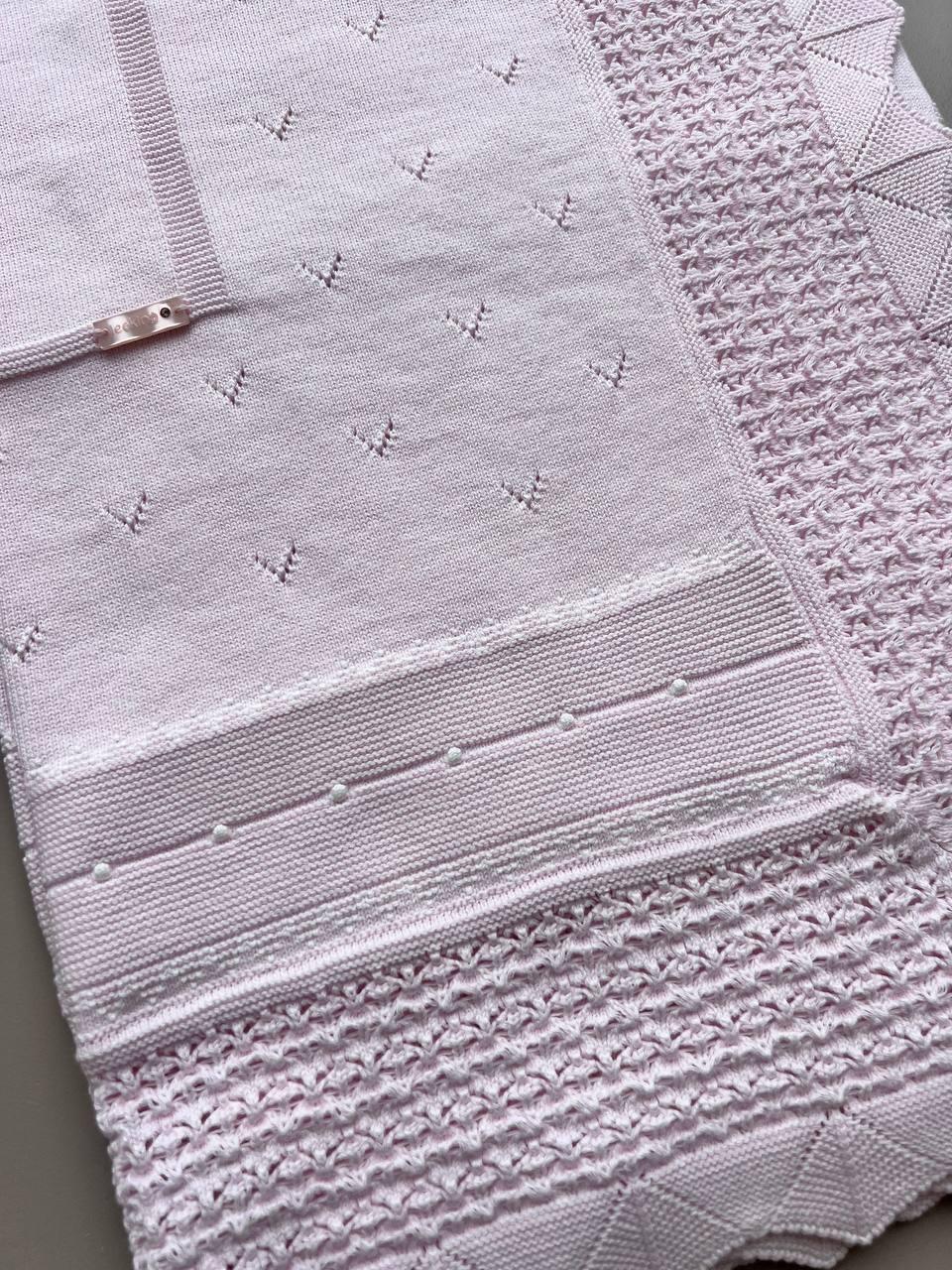 Pink Organic Cotton Blanket - La Farandole Paris