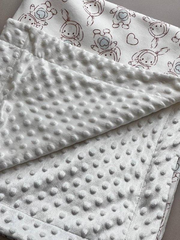 White Rabbit Double Faced Velvet Blanket - La Farandole Paris