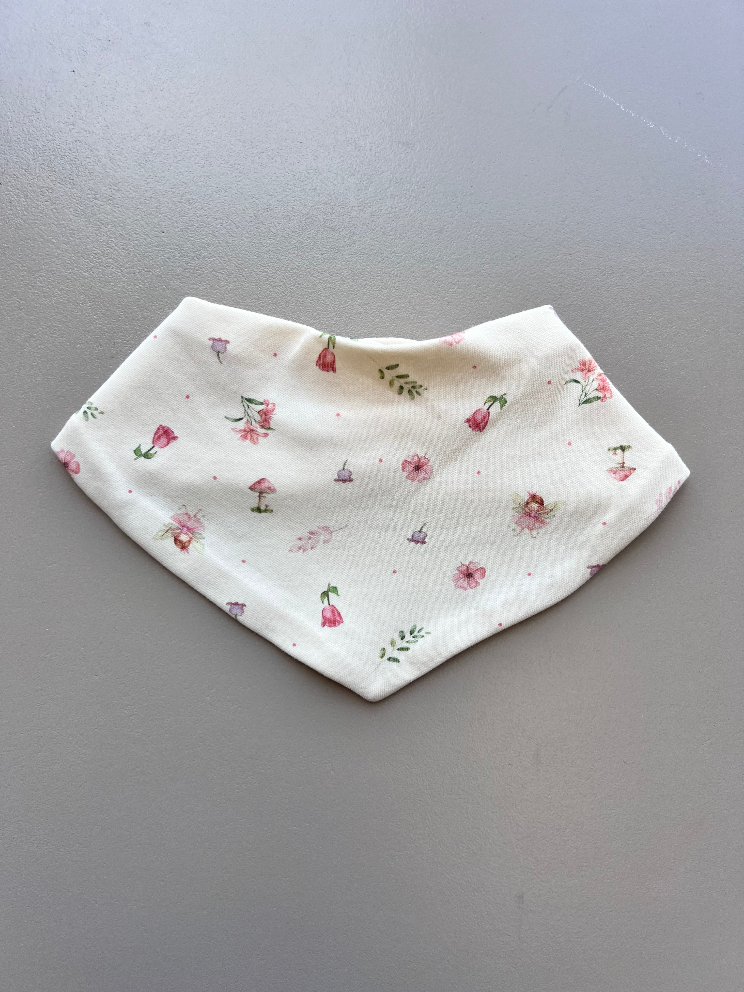 Beige & Pink GOTS™ Certified Organic Cotton Fly Bibs 3 Pcs