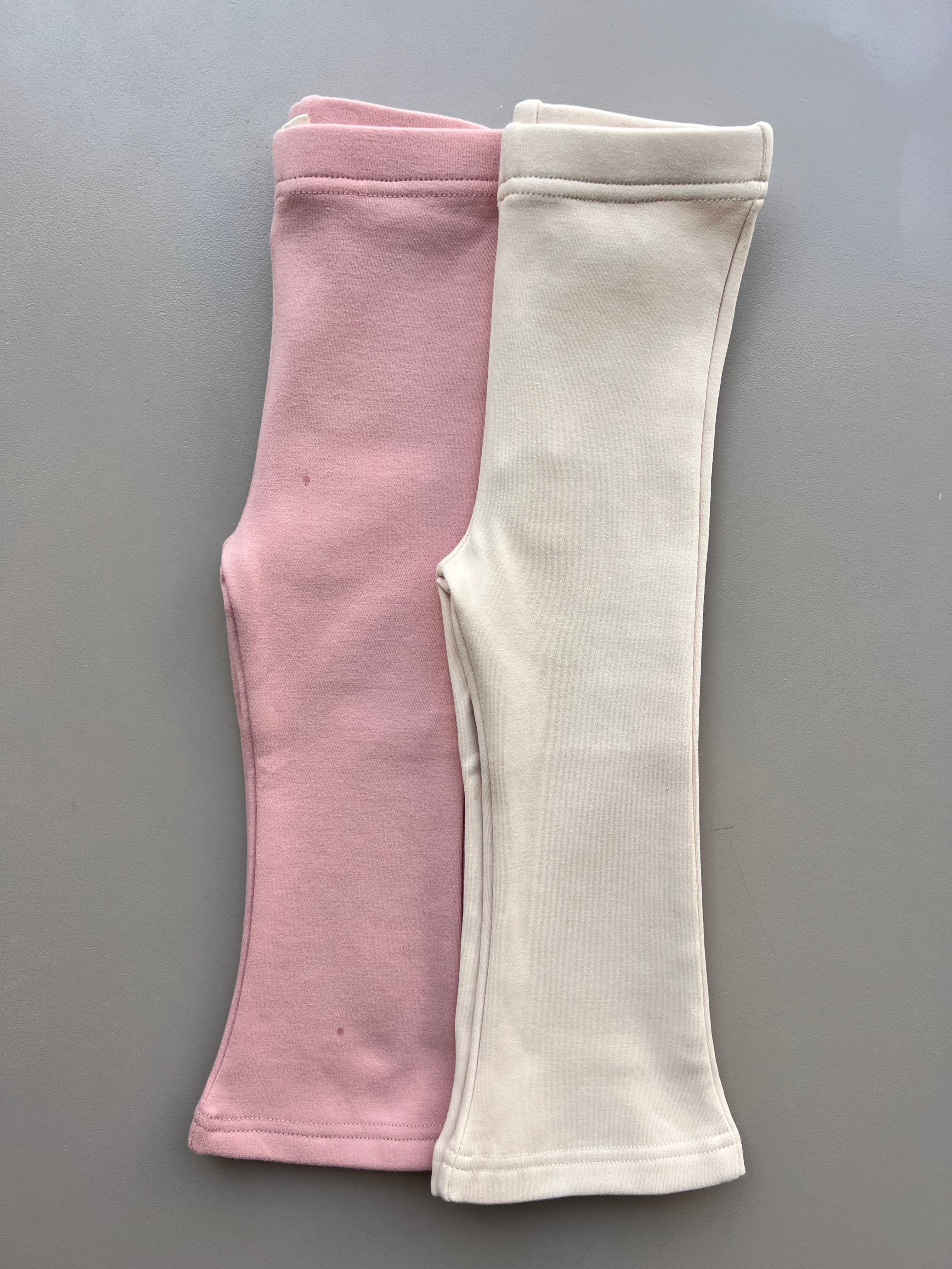 Flared Knit Trousers Fur Inside