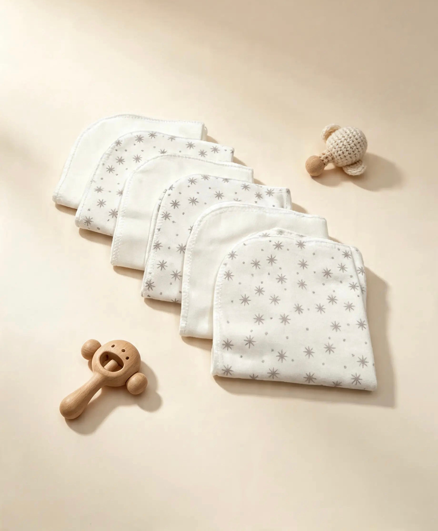 GOTS™ Certified Organic Wash Cloth Pack of 6 Pcs