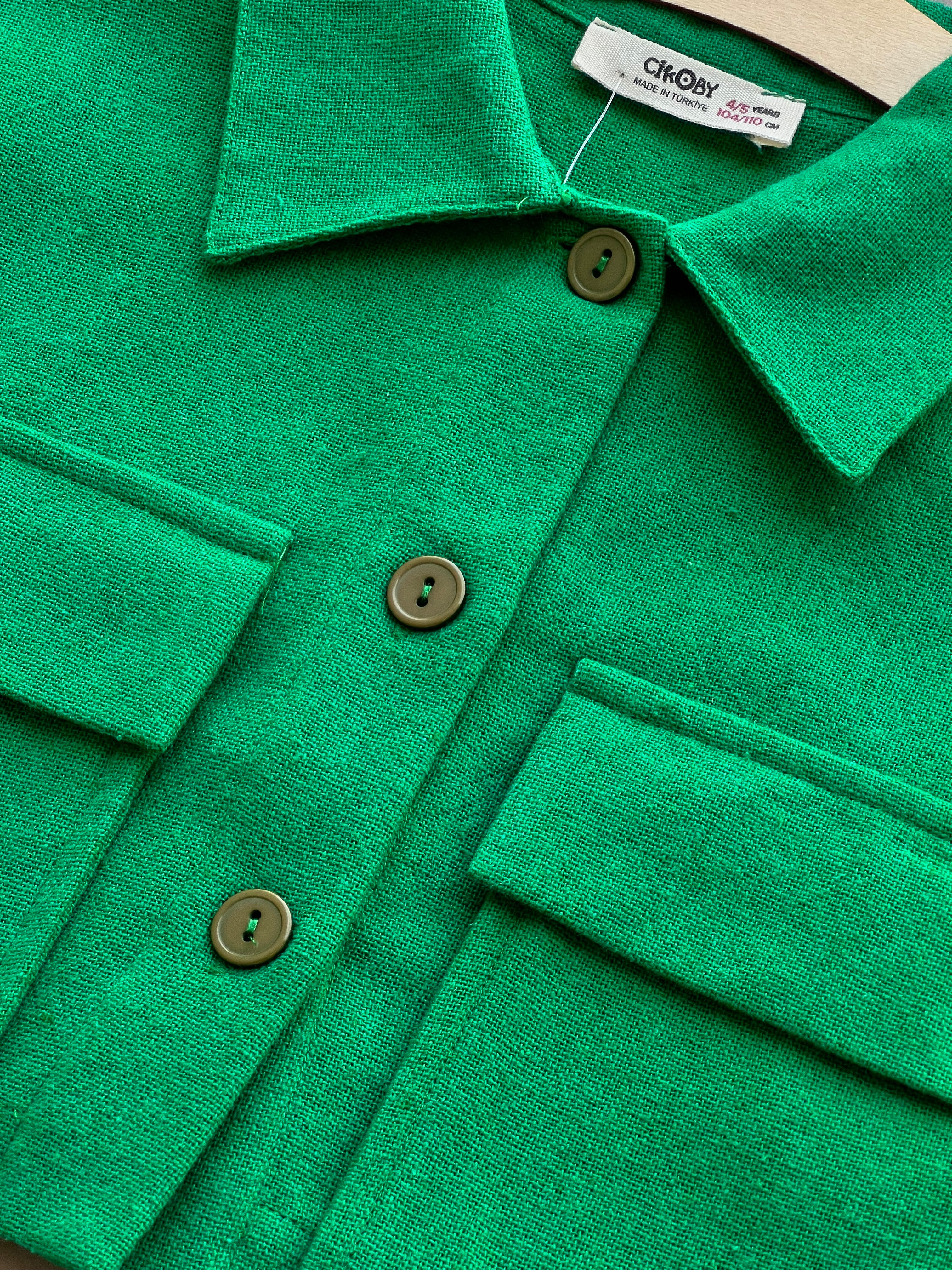 Green Linen Trendy Shirt