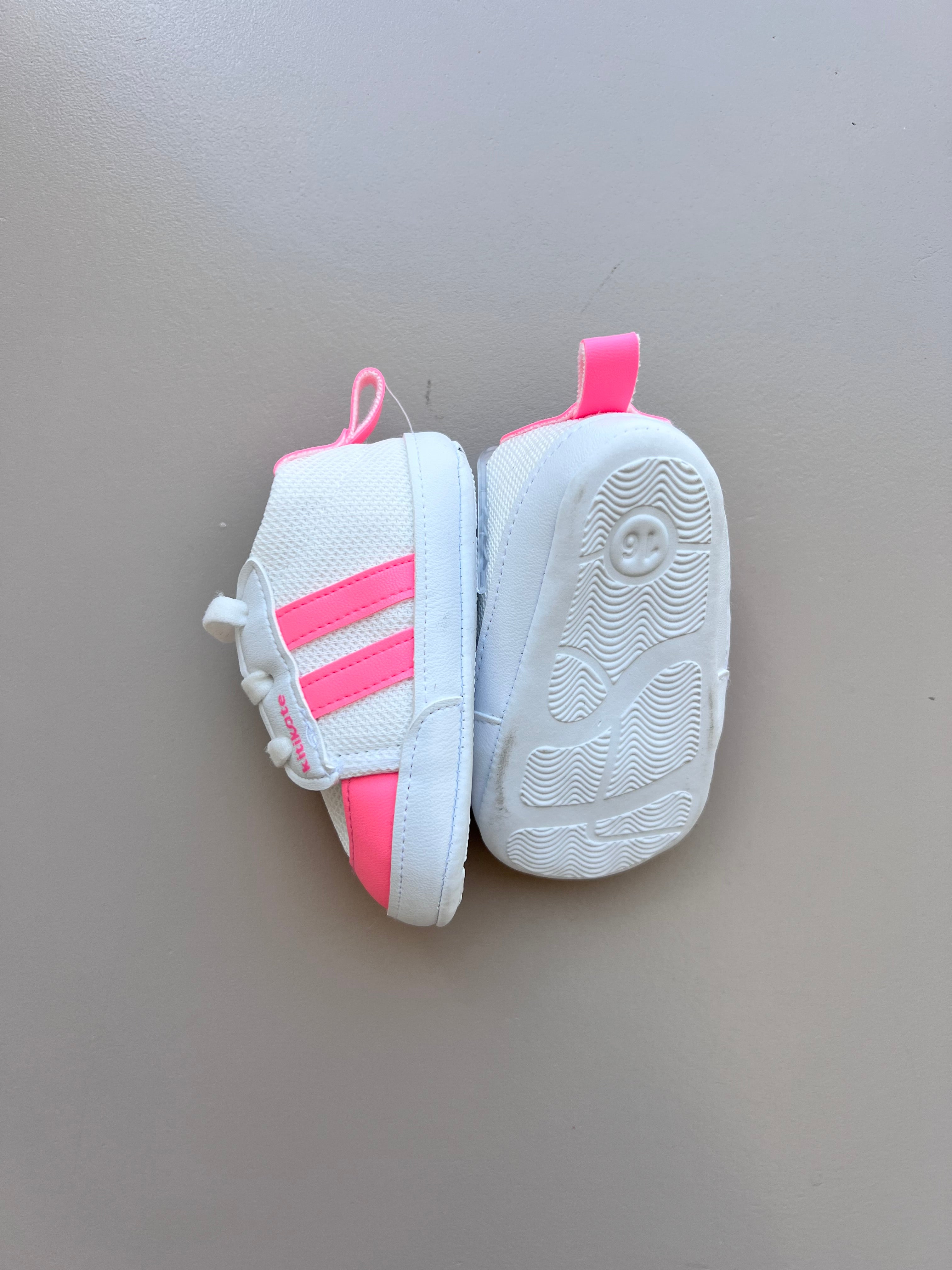 White And Pink Baby Sneakers