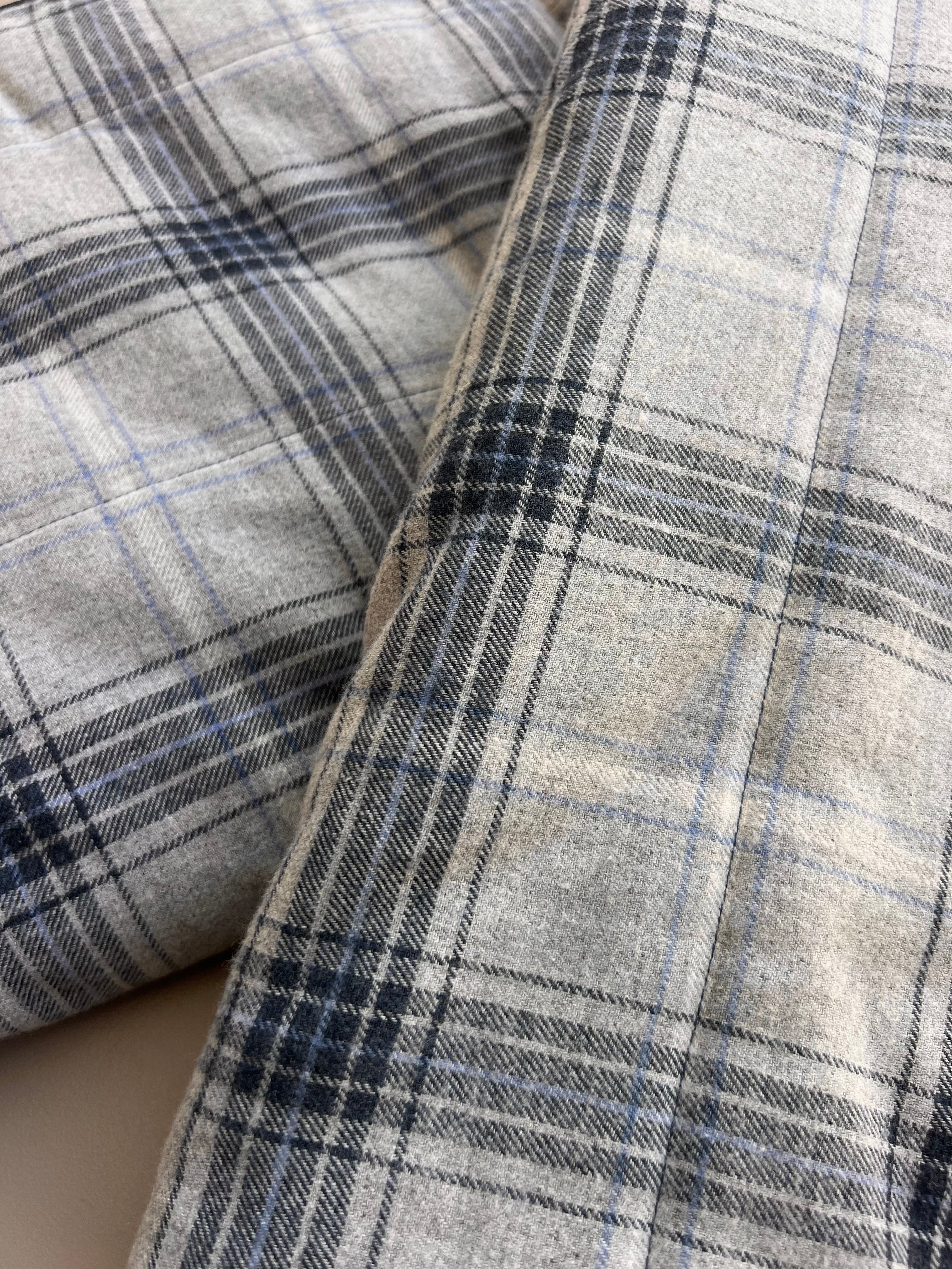 Grey And Blue Cotton Quilt