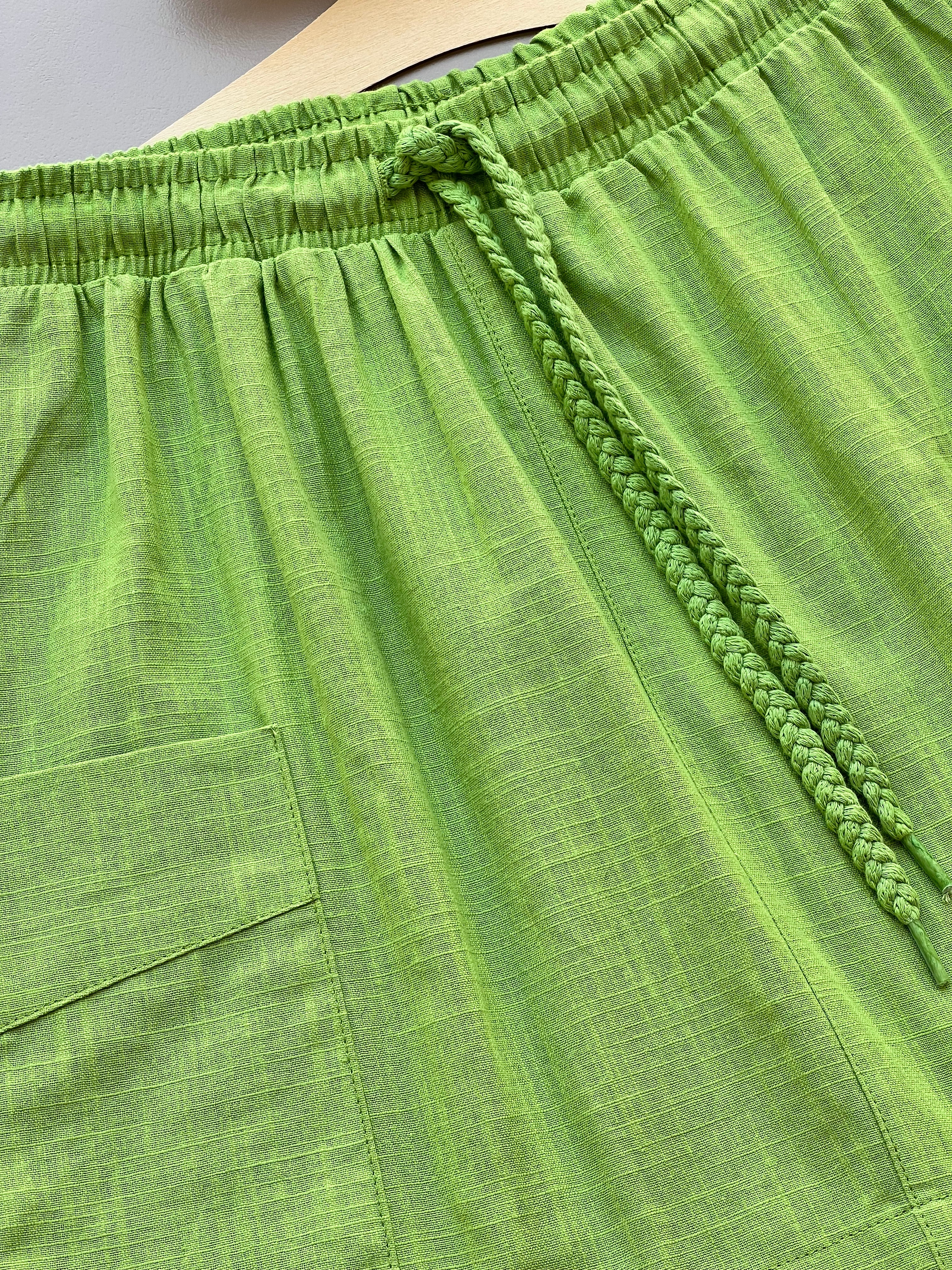 Green Linen Skirt