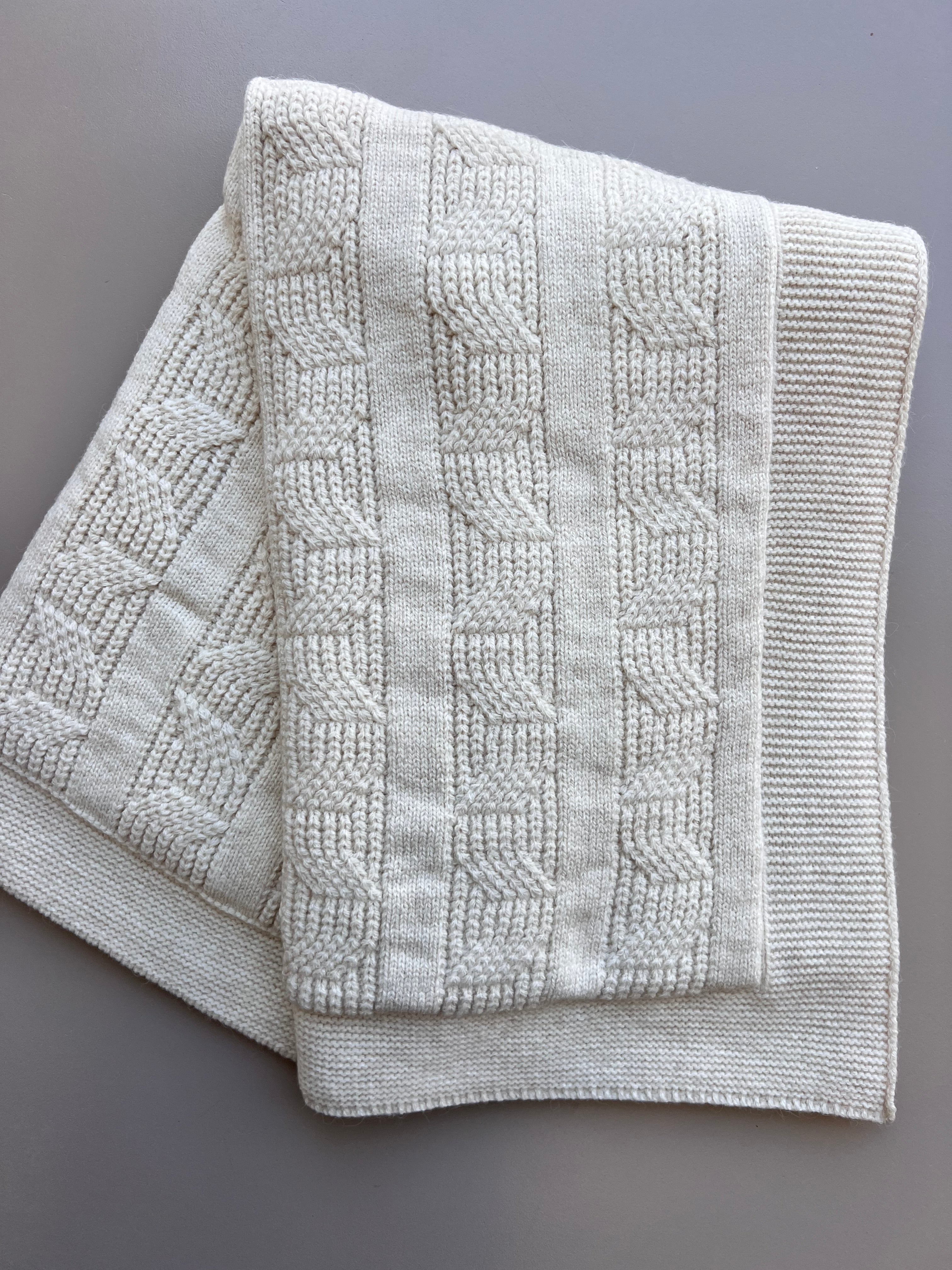 Ecru Thick Wool Fur Inside Blanket