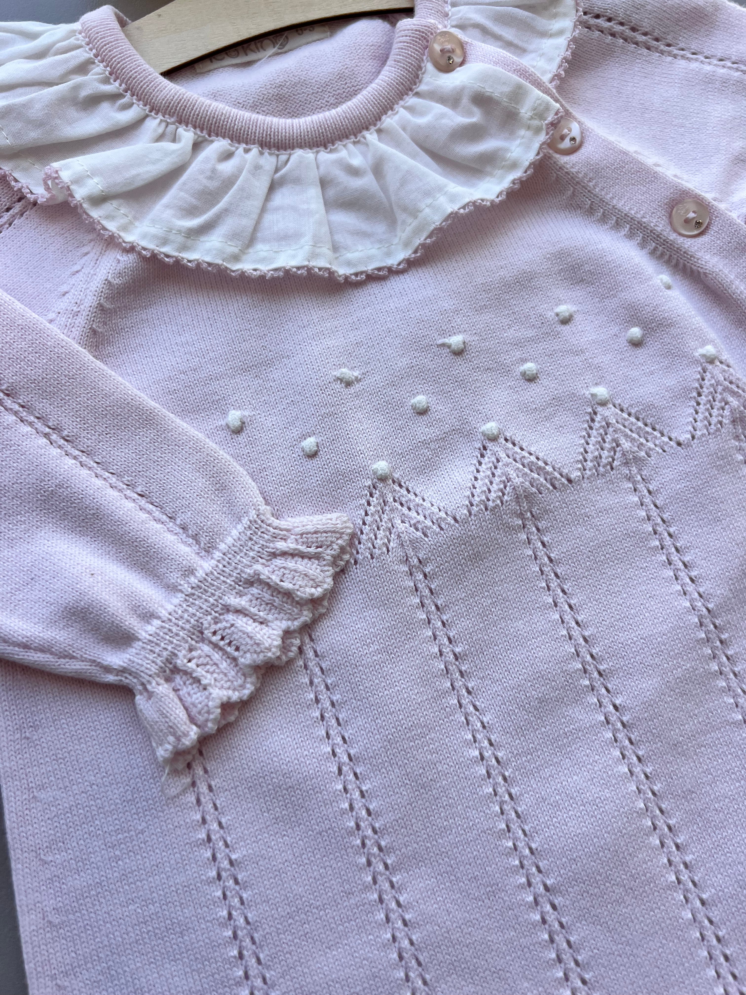 Organic Cotton Dotted Ruffles Overall