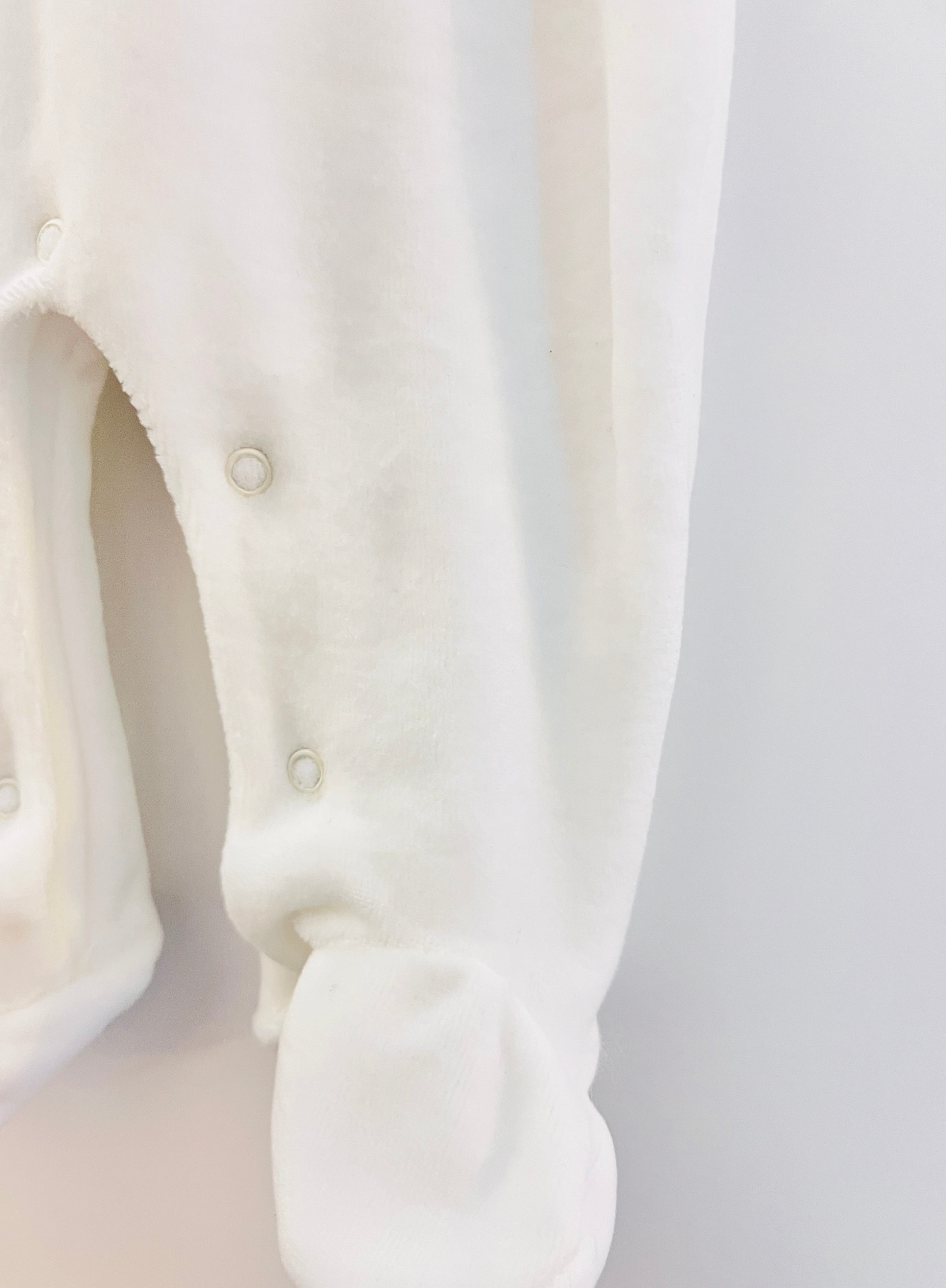 Flower Velvet Footed Overall