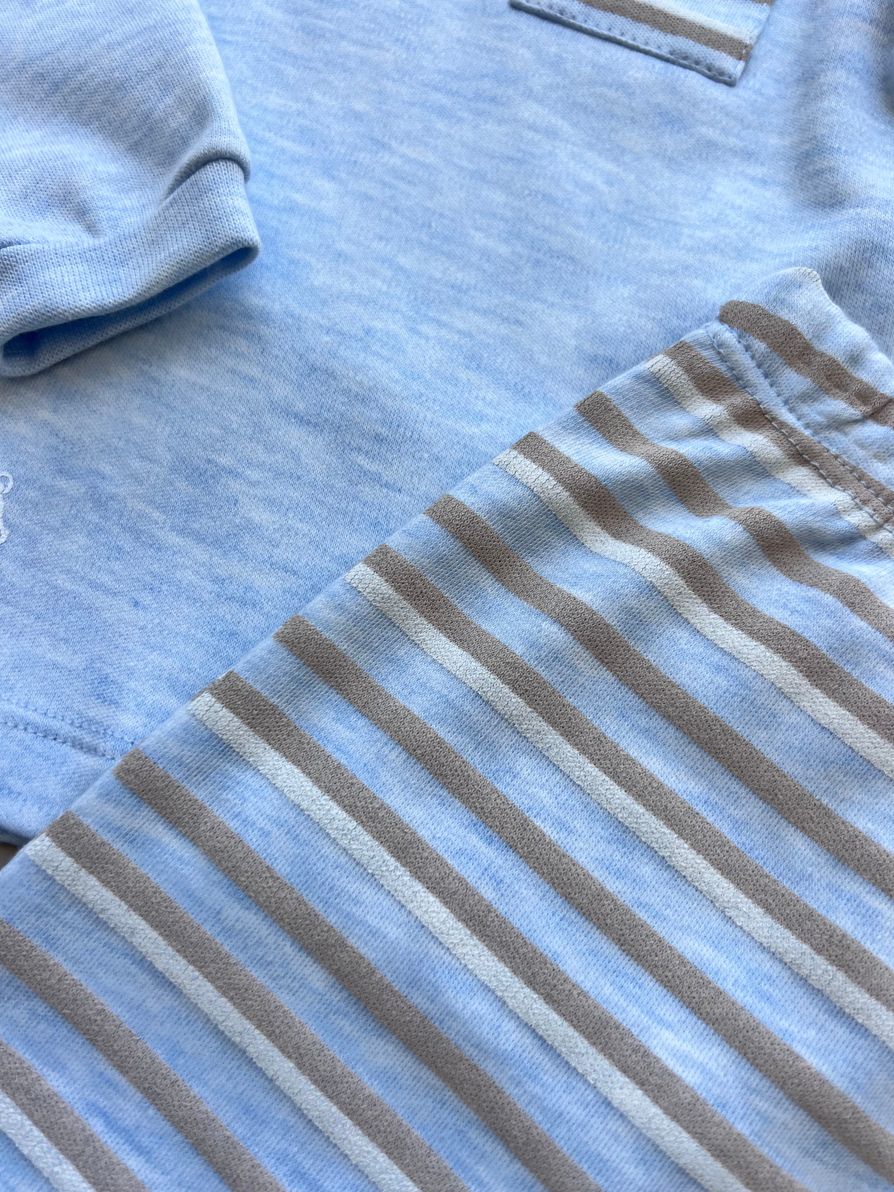 Blue and light brown pyjama