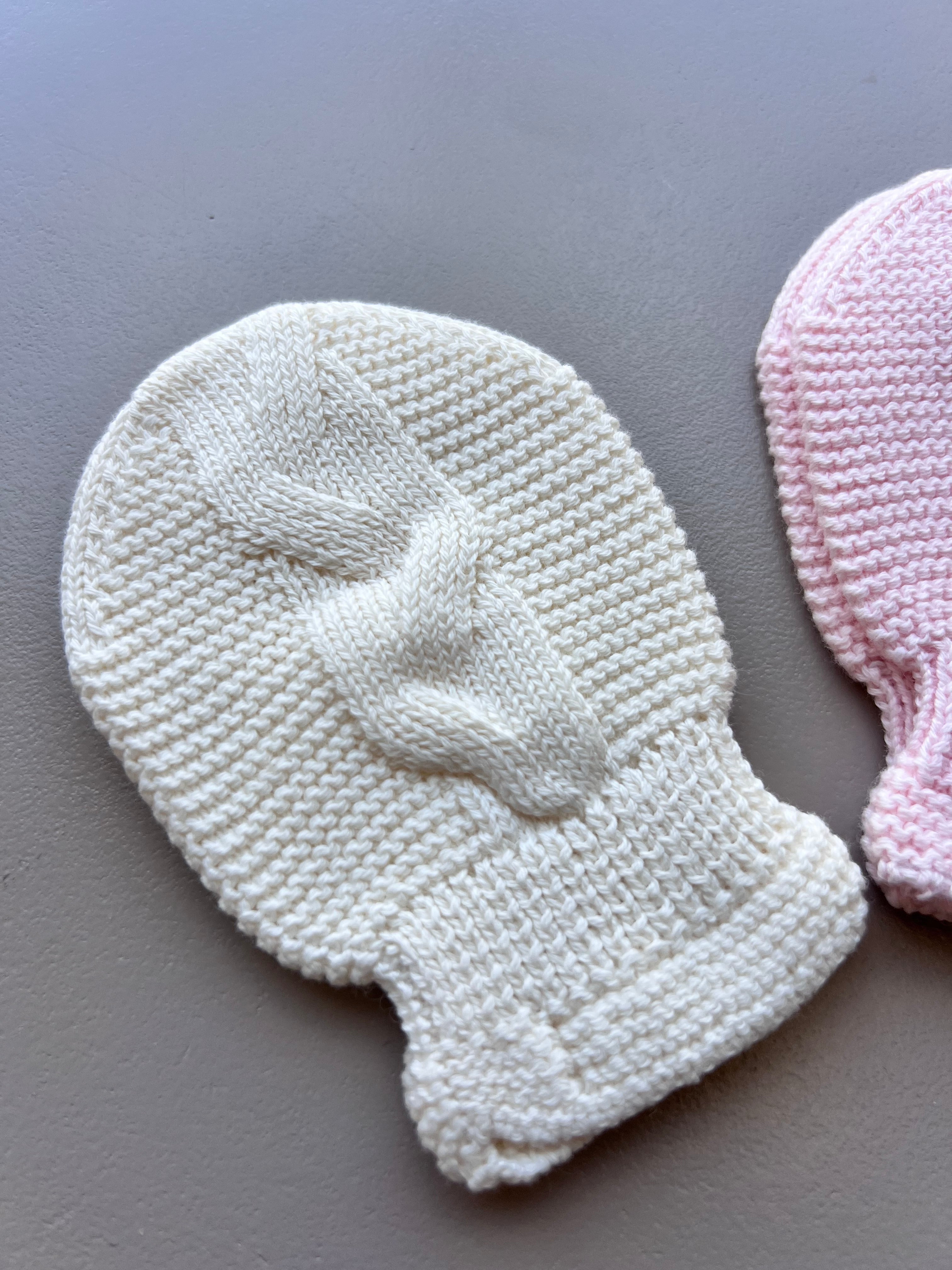 Pink & Ecru Mitten Pack of 2 Pairs