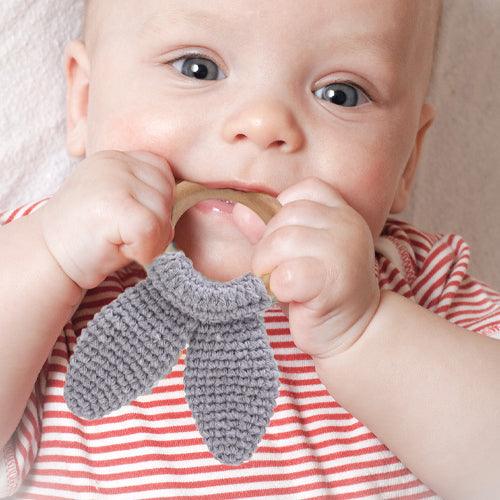 Gray Wooden Teether - La Farandole Paris