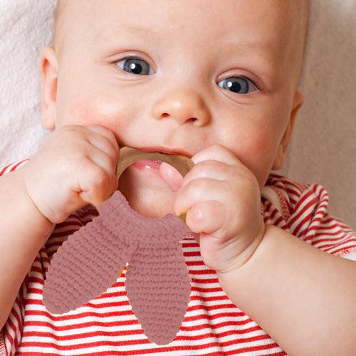 Pink Wooden Ring Teether - La Farandole Paris
