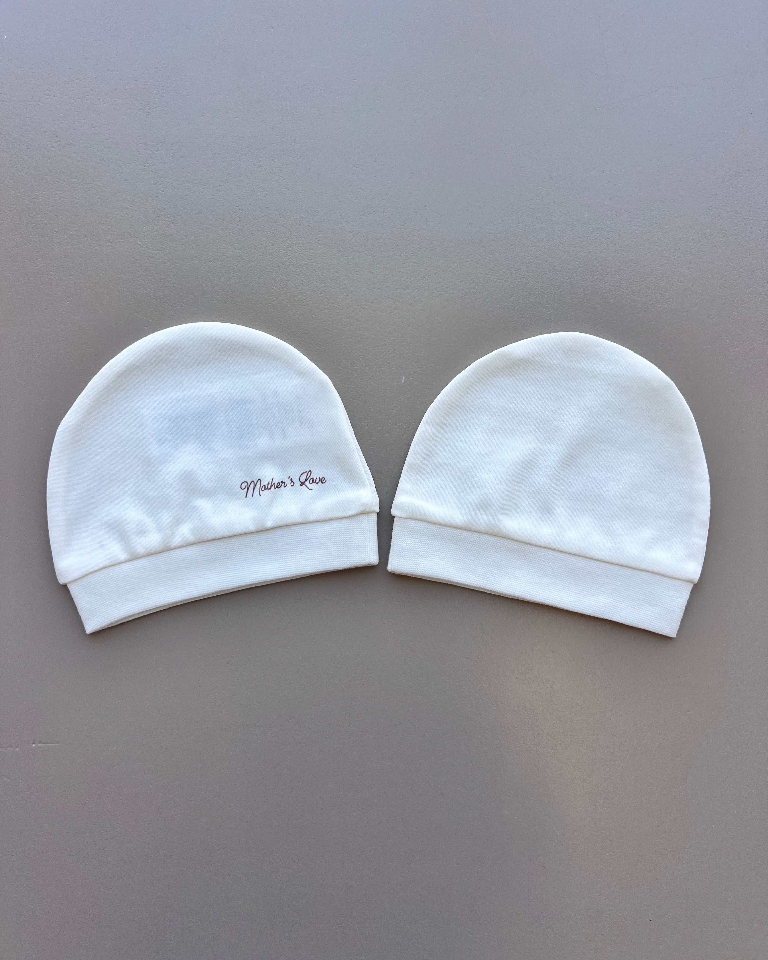 White Organic Cotton Hat For New Born