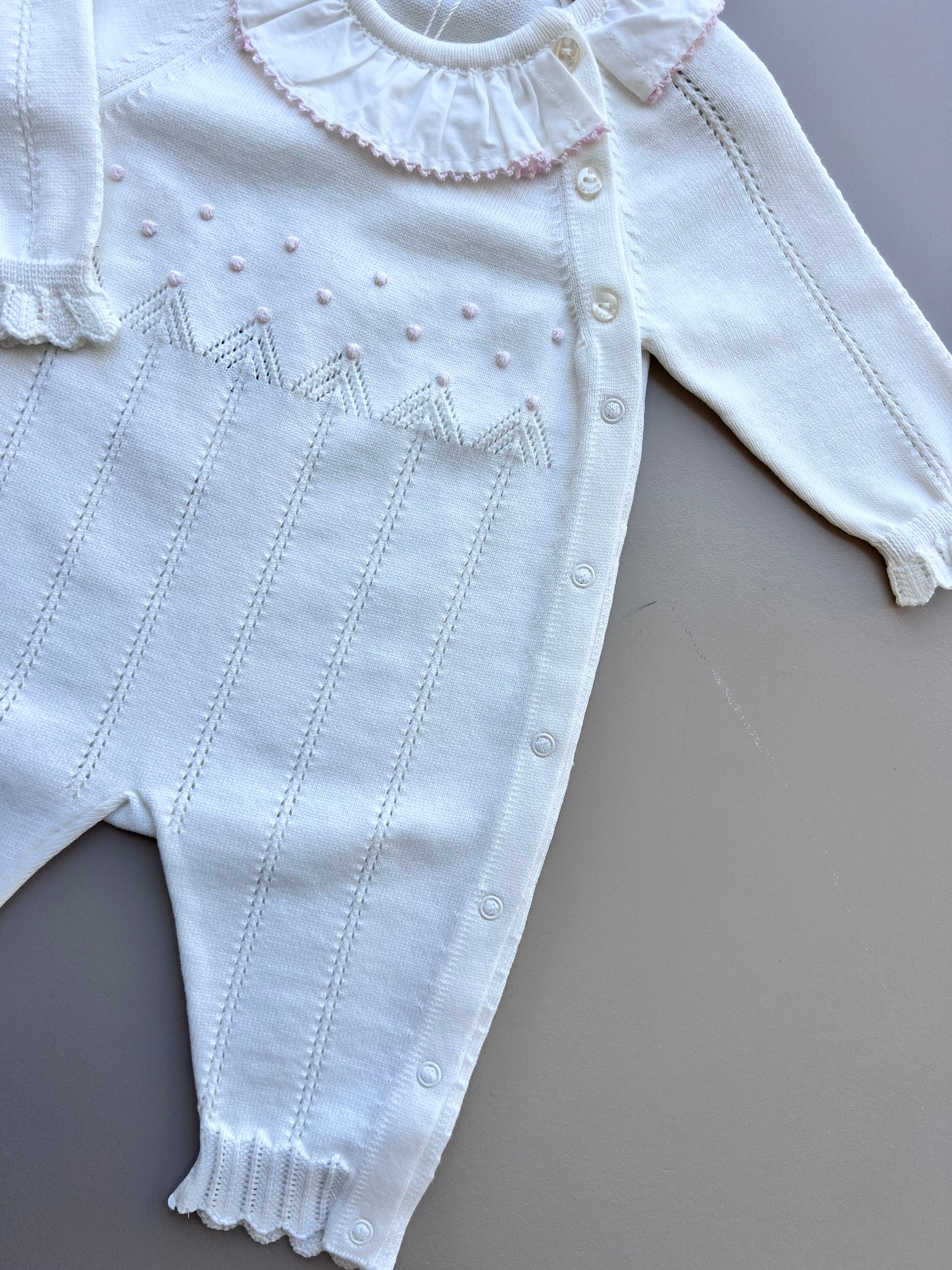 Organic Cotton Dotted Ruffles Overall
