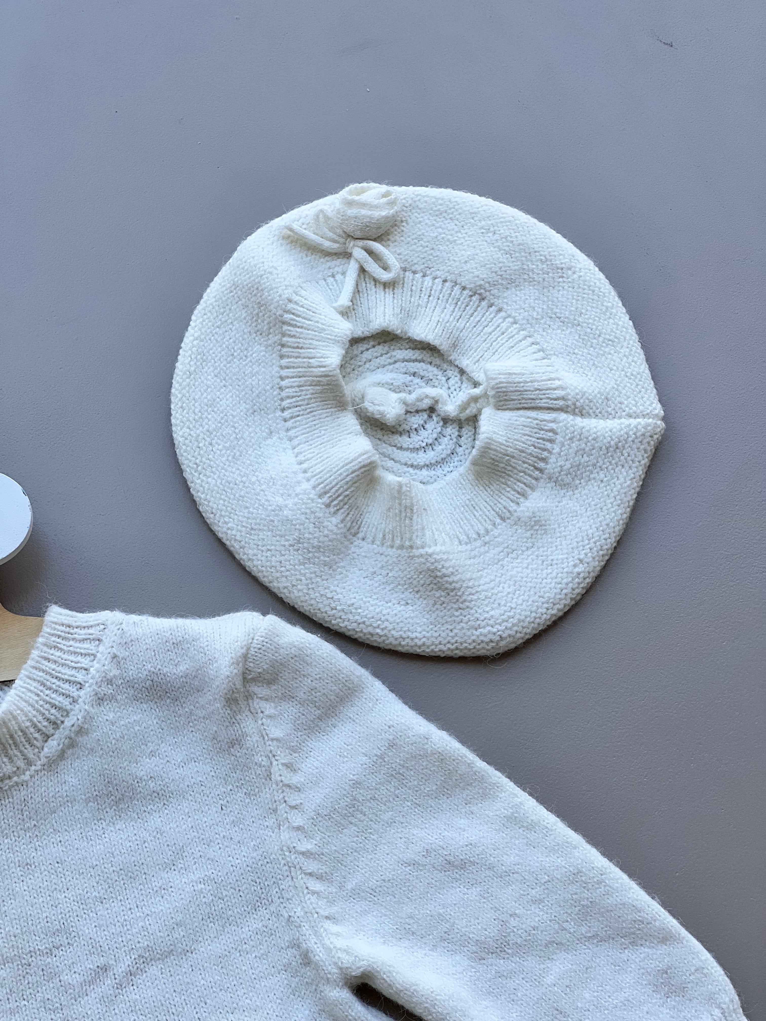 Off White Soft Wool Dress